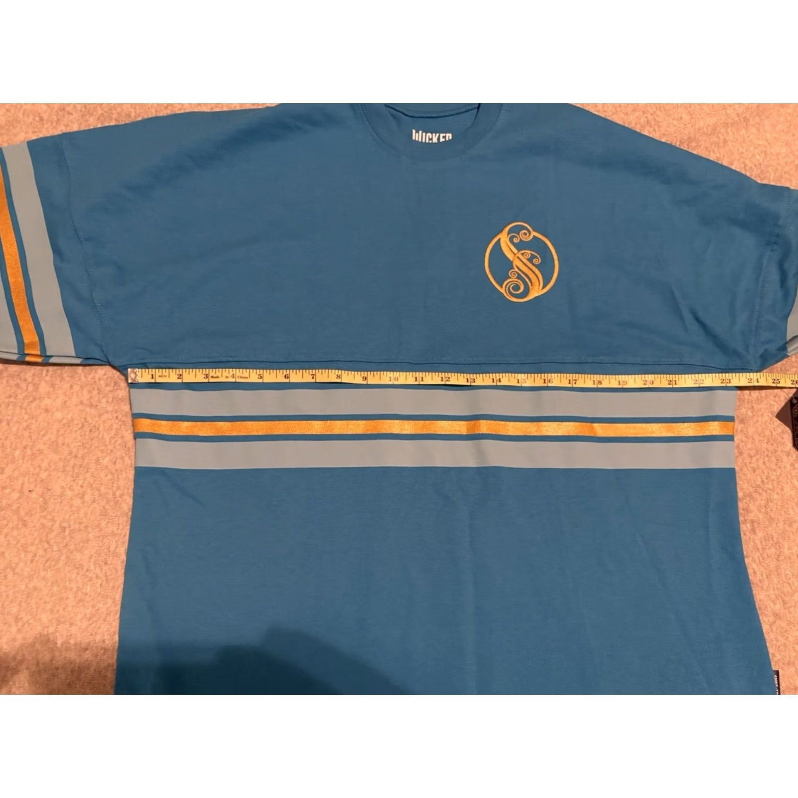 Vintage Wicked Universal Studios Spirit Jersey University Blue Medium NWT Women M Long Sleeve 100% Cotton Shiz University Shirt Brand New Size M / US 6-8 / IT 42-44 - 7 Thumbnail
