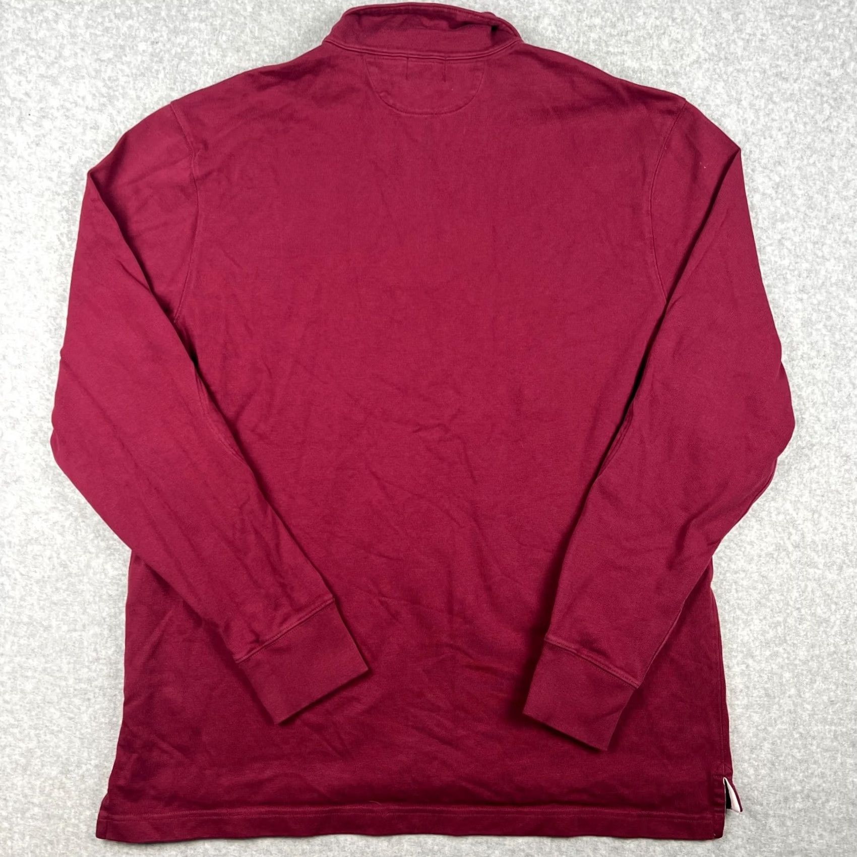 J.Crew J Crew Oarsman Sweatshirt Mens XLT Red Cotton Elbow Pad Quarter Zip Rugby Size US XL / EU 56 / 4 - 2 Thumbnail