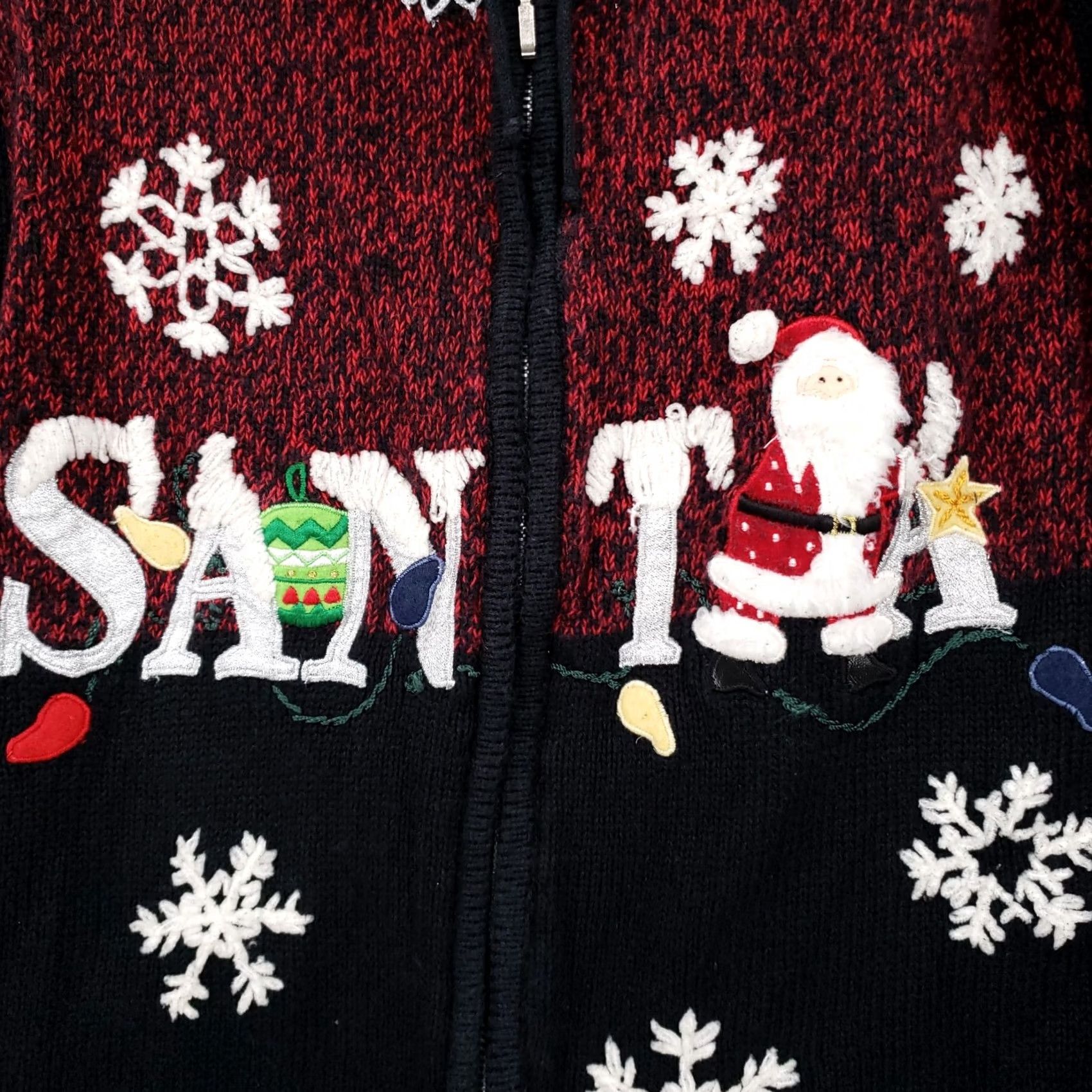 Vintage VINTAGE Reference Point Sweater Women L Large Black Santa Ugly Christmas 90s Size L / US 10 / IT 46 - 4 Thumbnail