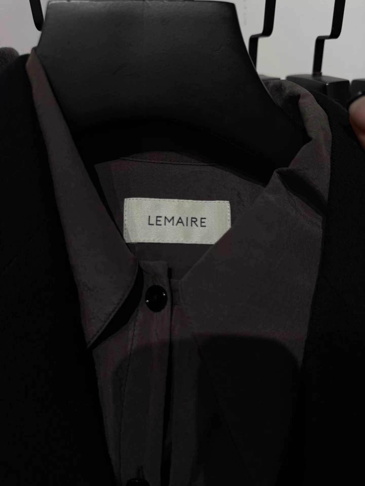 Lemaire Lemaire Oversized Dry Silk Shirt Gray Camel FR34 Size XS / US 0-2 / IT 36-38 - 7 Thumbnail