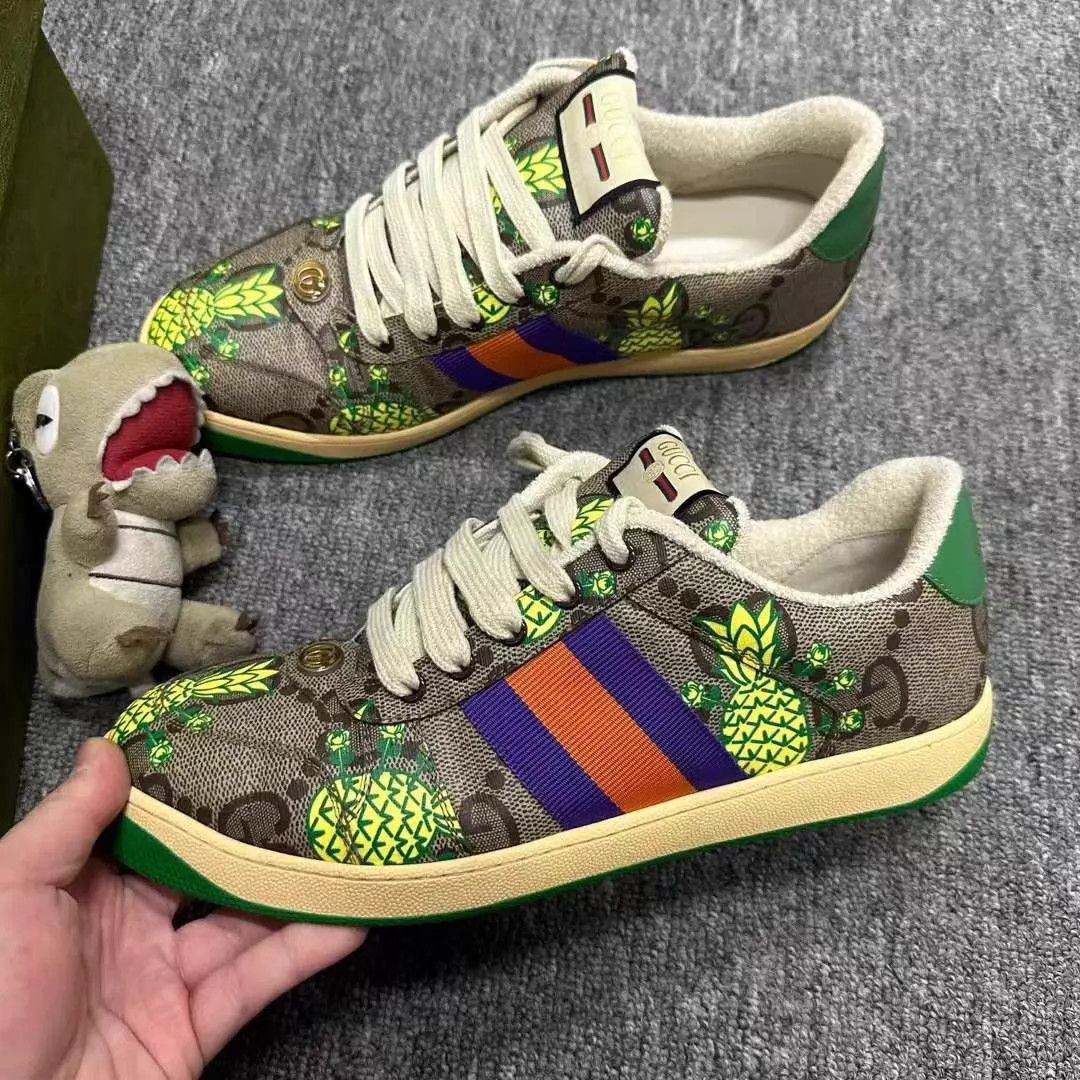Gucci Gucci Distressed GG Pineapple Sneaker 43.5 EU New with Box Size US 10.5 / EU 43-44 - 2 Thumbnail