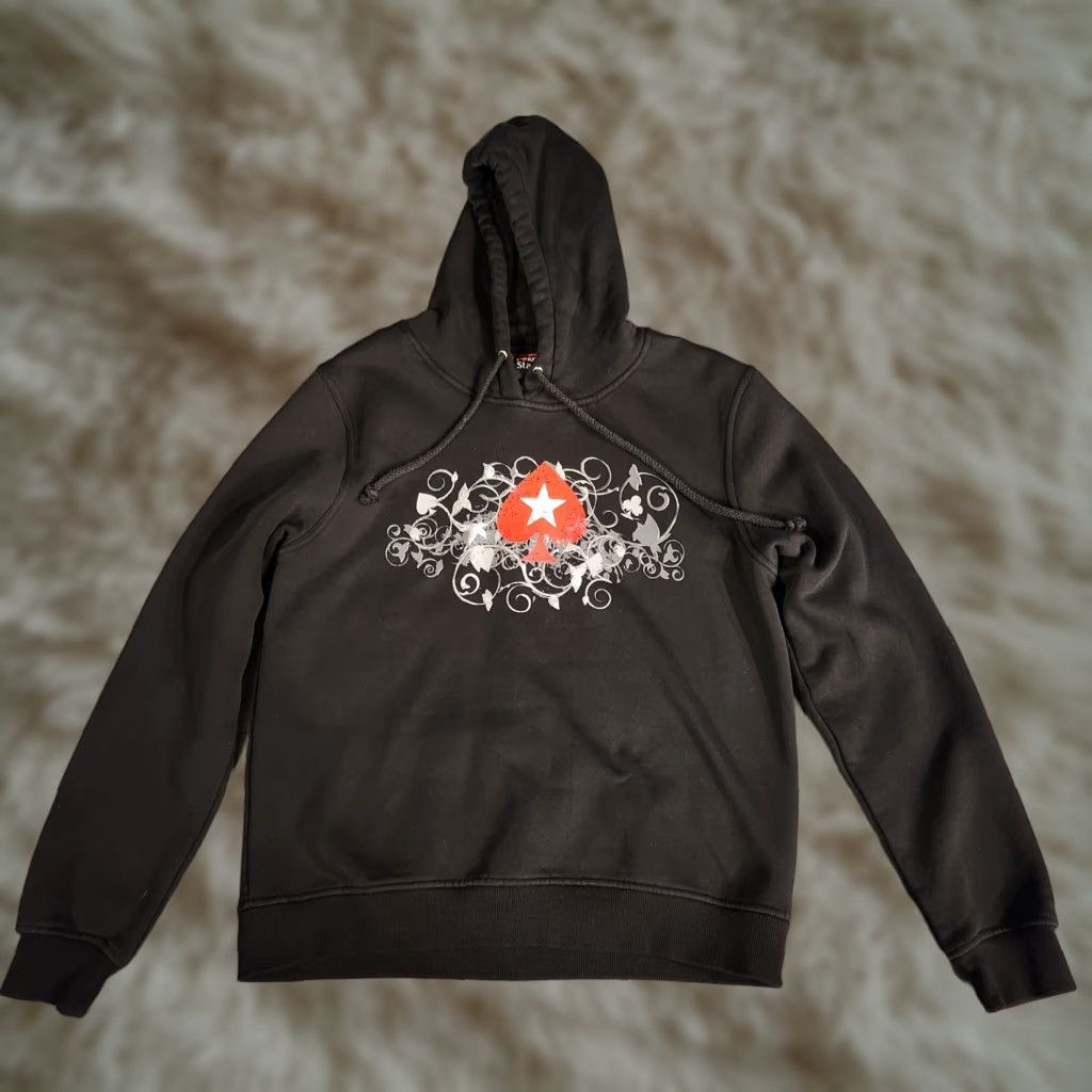 Logo 7 VINTAGE World Series Of Poker Hoodie Women's 2XL Black Spade Logo Long Sleeve Crew Neck Pouch Embroidered Fleece Casual Size XXL / US 16-18 / IT 52-54 - 1 Thumbnail