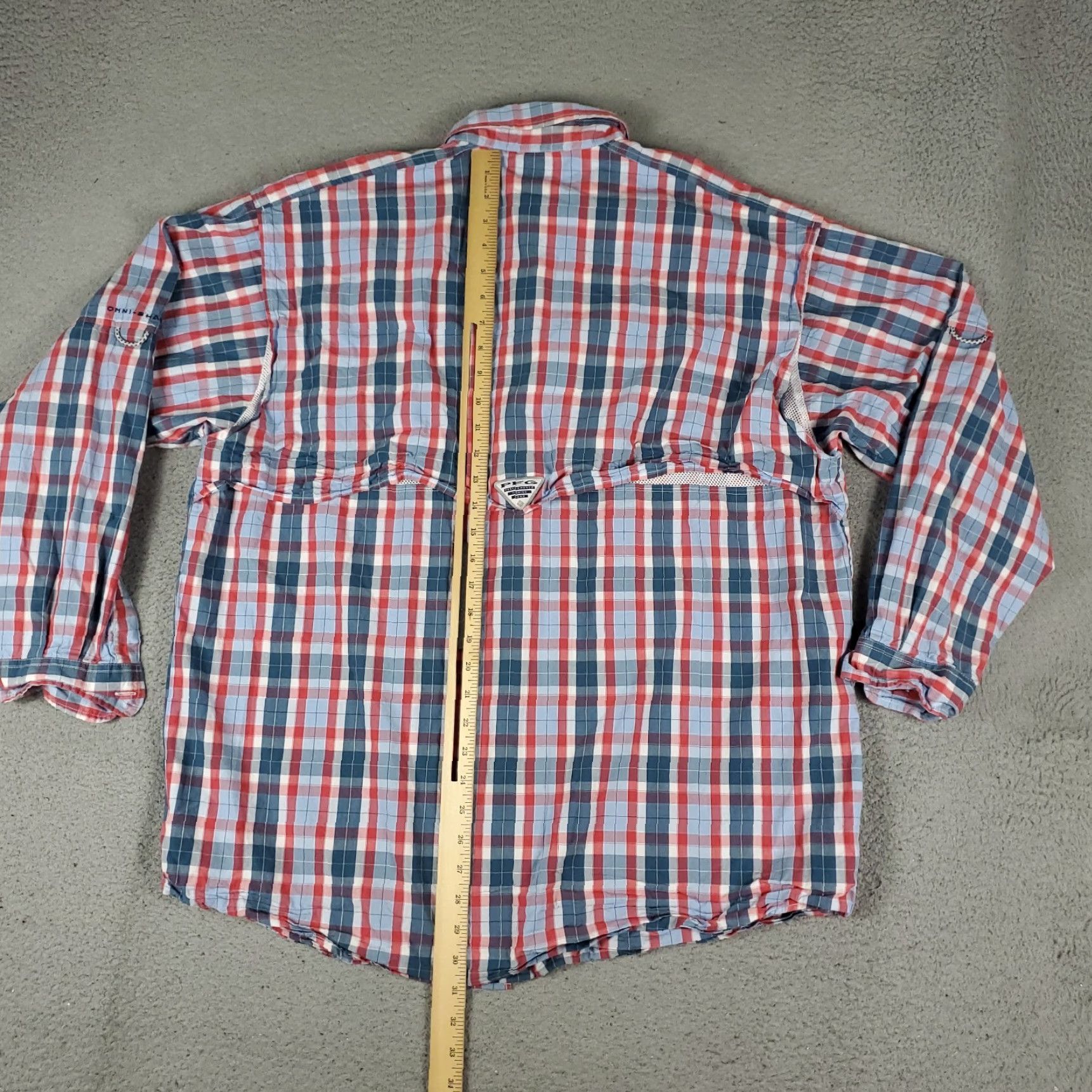 Vintage Columbia Shirt Mens Large Blue Red Plaid Button-Up Long Sleeve Collared Pocket All Seasons Casual Workwear Vintage: No Size US L / EU 52-54 / 3 - 4 Thumbnail