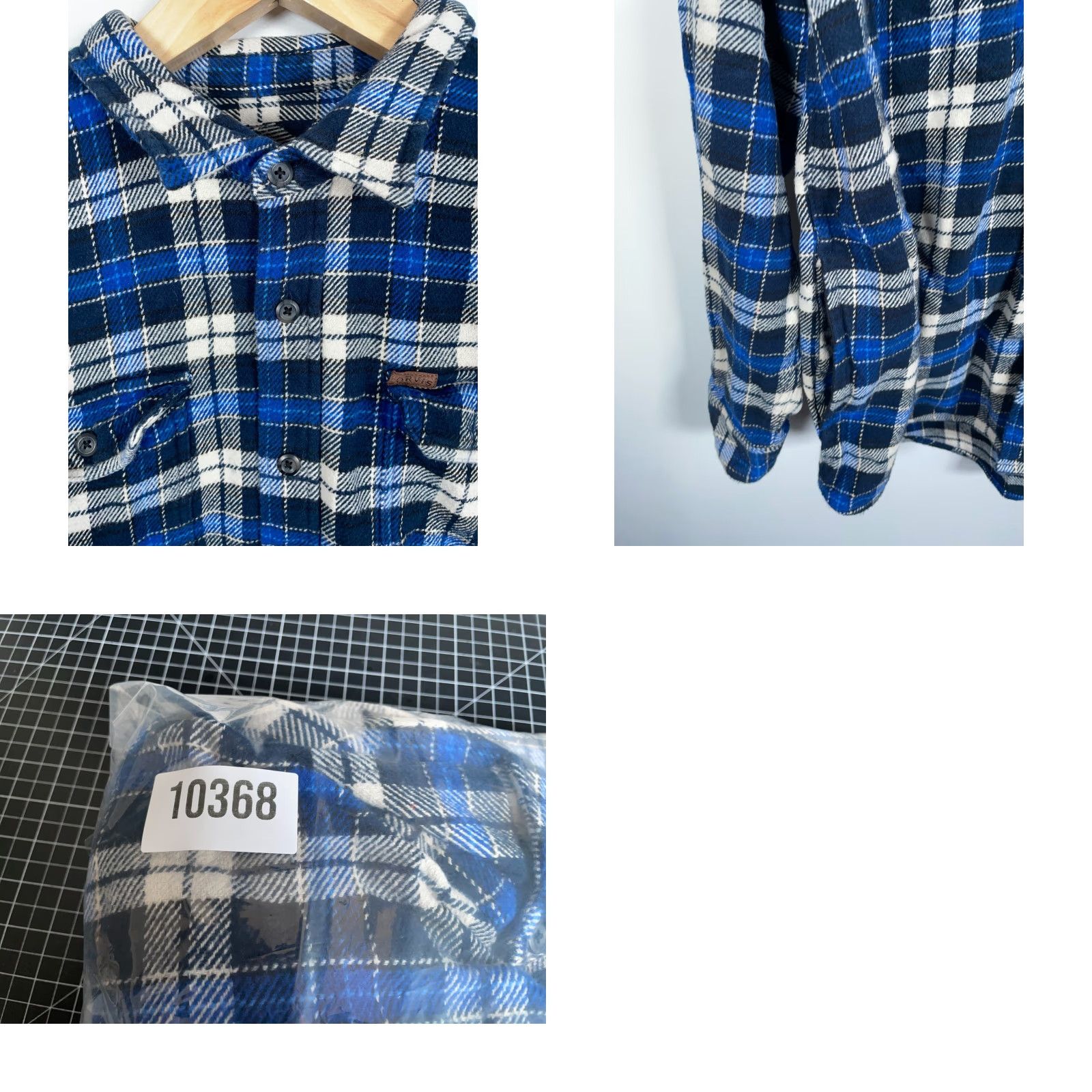 Orvis Orvis Shirt Jacket 2XL Heavyweight Flannel Blue Plaid Shacket Work Casual Long Sleeve Button-Up Pocket Mens Retro 90s Grunge Hipster Size US XXL / EU 58 / 5 - 9 Thumbnail