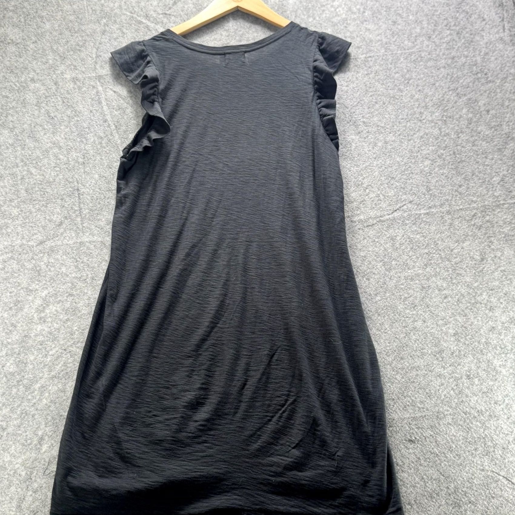 Nation LTD Nation LTD Dress Womens L Black Pima Cotton Jersey Flutter Ruffle Tank Short Size L / US 10 / IT 46 - 7 Thumbnail