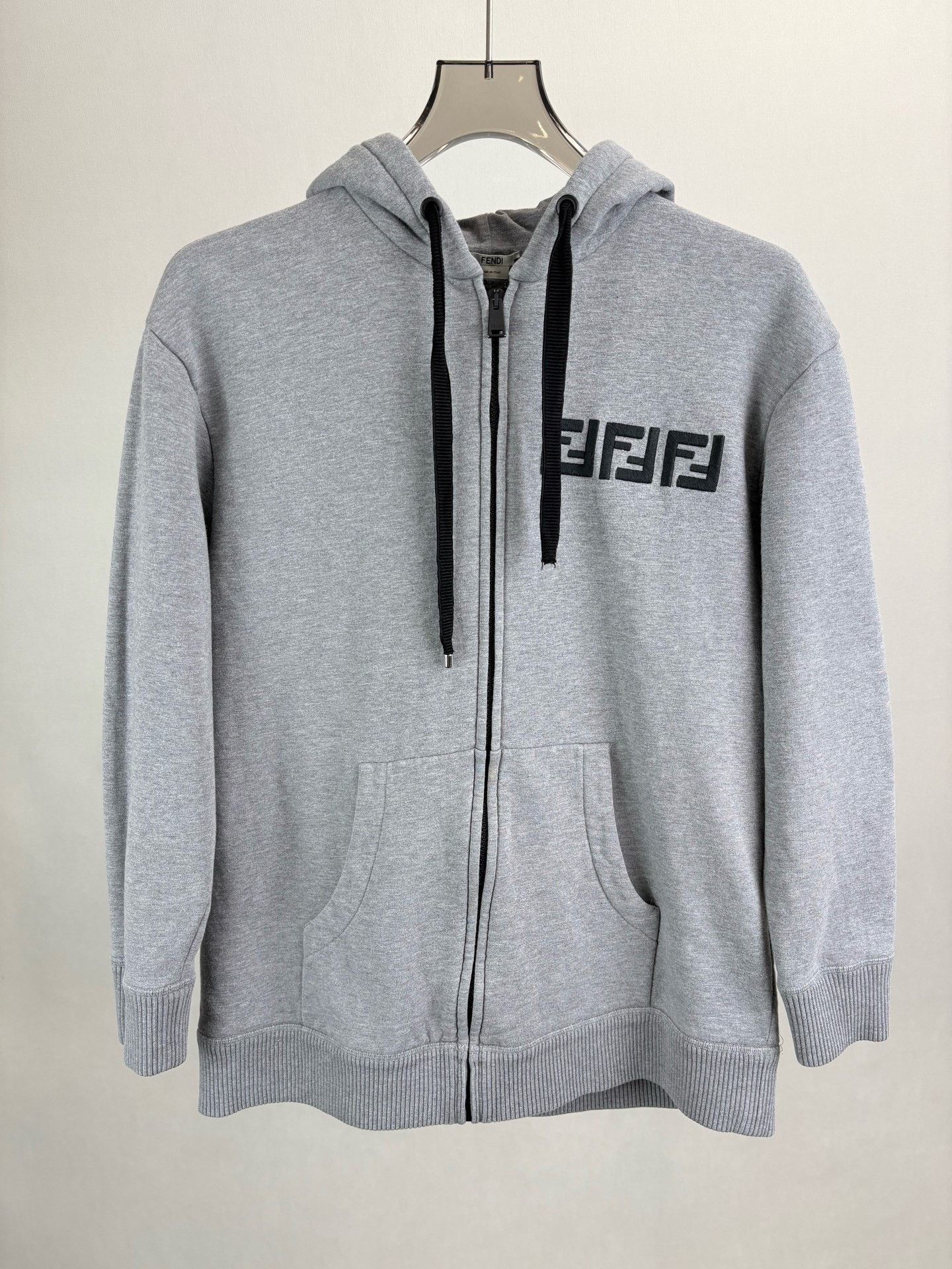 Fendi FENDI Sequin Gray Hooded Zip Jacket Size XS / US 0-2 / IT 36-38 - 1 Thumbnail