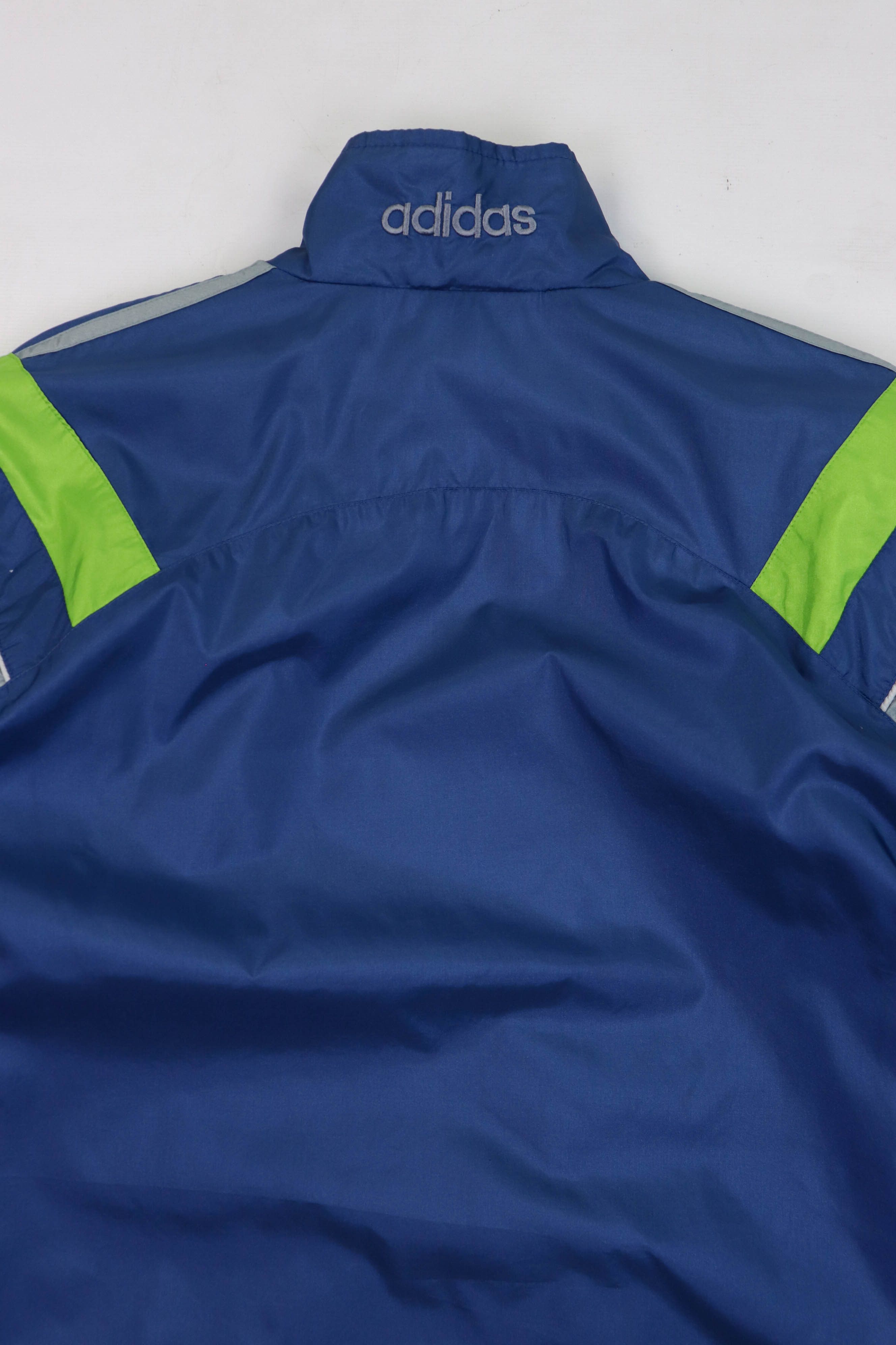 Adidas Adidas Vintage Stripes Oversized Nylon Track Zip Jacket Size US XL / EU 56 / 4 - 10 Thumbnail