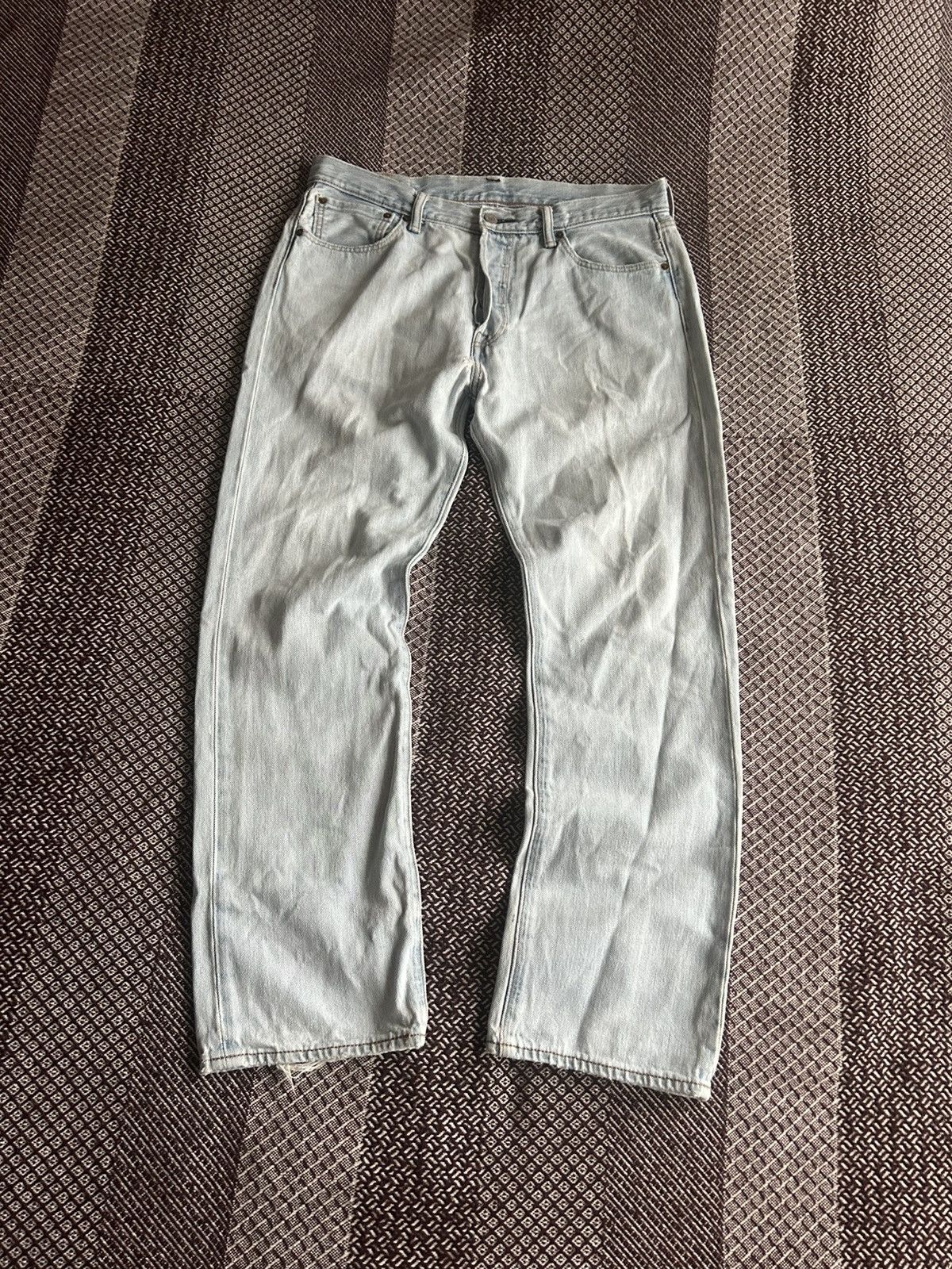 Levi's Vintage 501 Levis Distressed Faded Jeans Streetwear Size W33 Size US 33 - 8 Thumbnail
