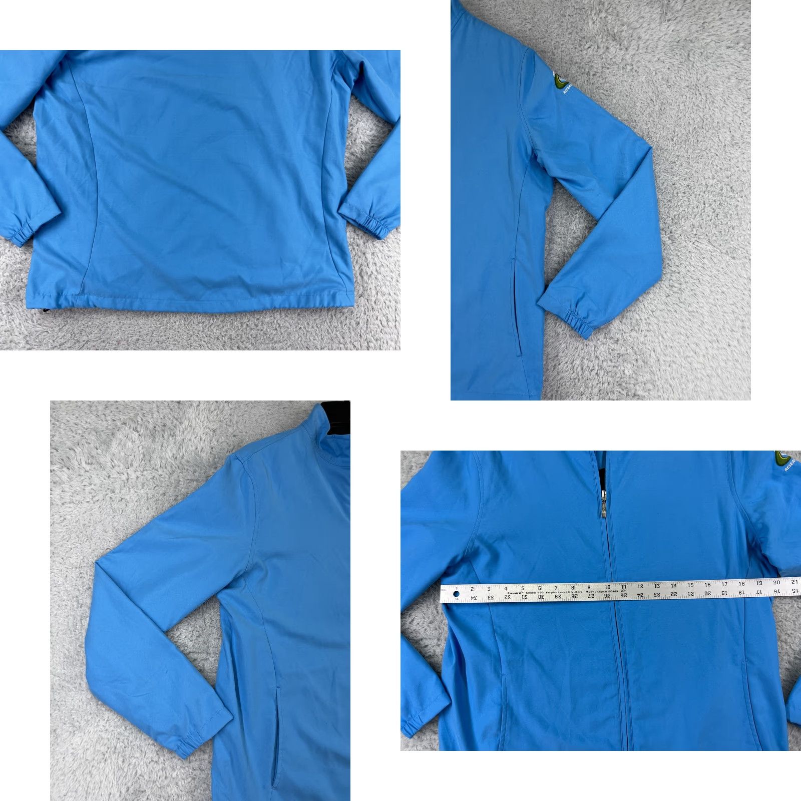 Vintage Ashworth Jacket Womens M Blue Full Zip Poly Mock Neck Golf Athletic Sports Wind Shirt Size M / US 6-8 / IT 42-44 - 8 Thumbnail