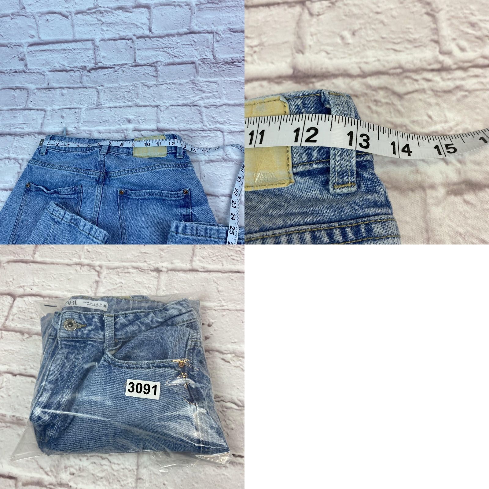 Zara Zara Jeans Womens 4 Blue High Rise Straight Leg Denim Classic Casual 36 26W EUC Size 27" / US 4 / IT 40 - 9 Thumbnail