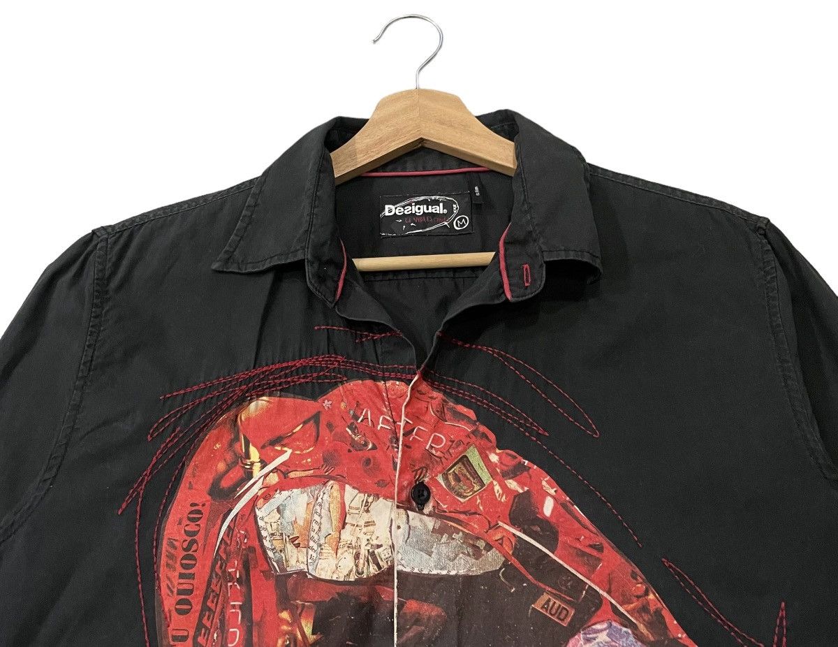 Le Grande Bleu (L.G.B.) Vintage Desigual “La Vida Es Chula” Slimfit Long Sleve Shirt Size US M / EU 48-50 / 2 - 6 Thumbnail
