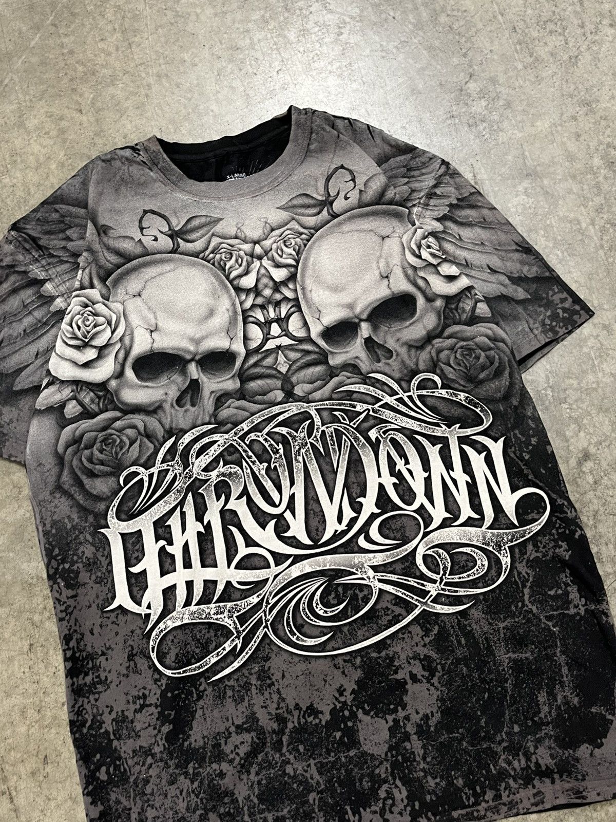 Affliction × Tapout × Vintage Y2k affliction style grunge tee shirt AOP opium emo goth Size US XL / EU 56 / 4 - 4 Thumbnail