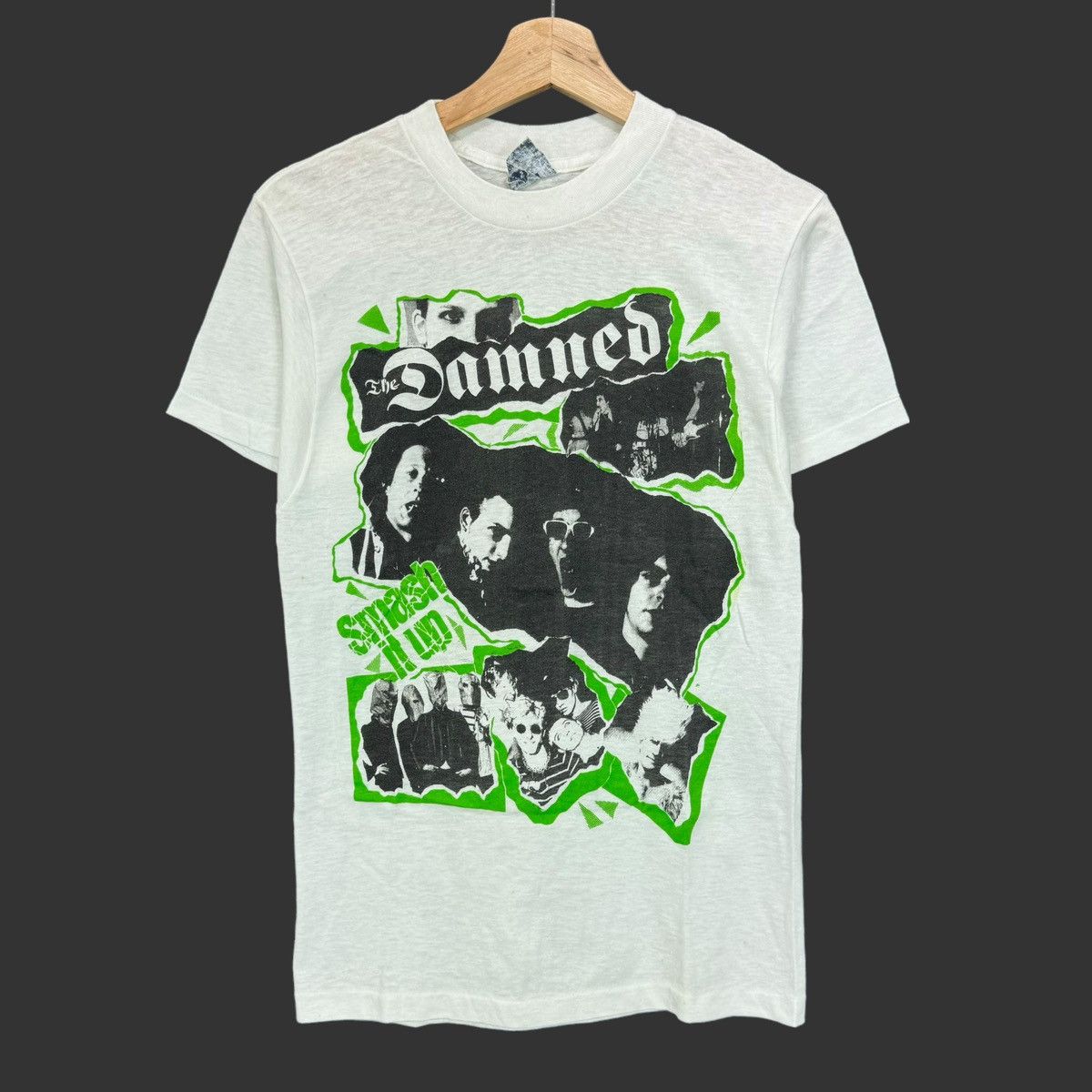 image of Band Tees x Vintage 1980 The Damned Smash It Up Tee T - Shirt 80's in White, Men's (Size Small)