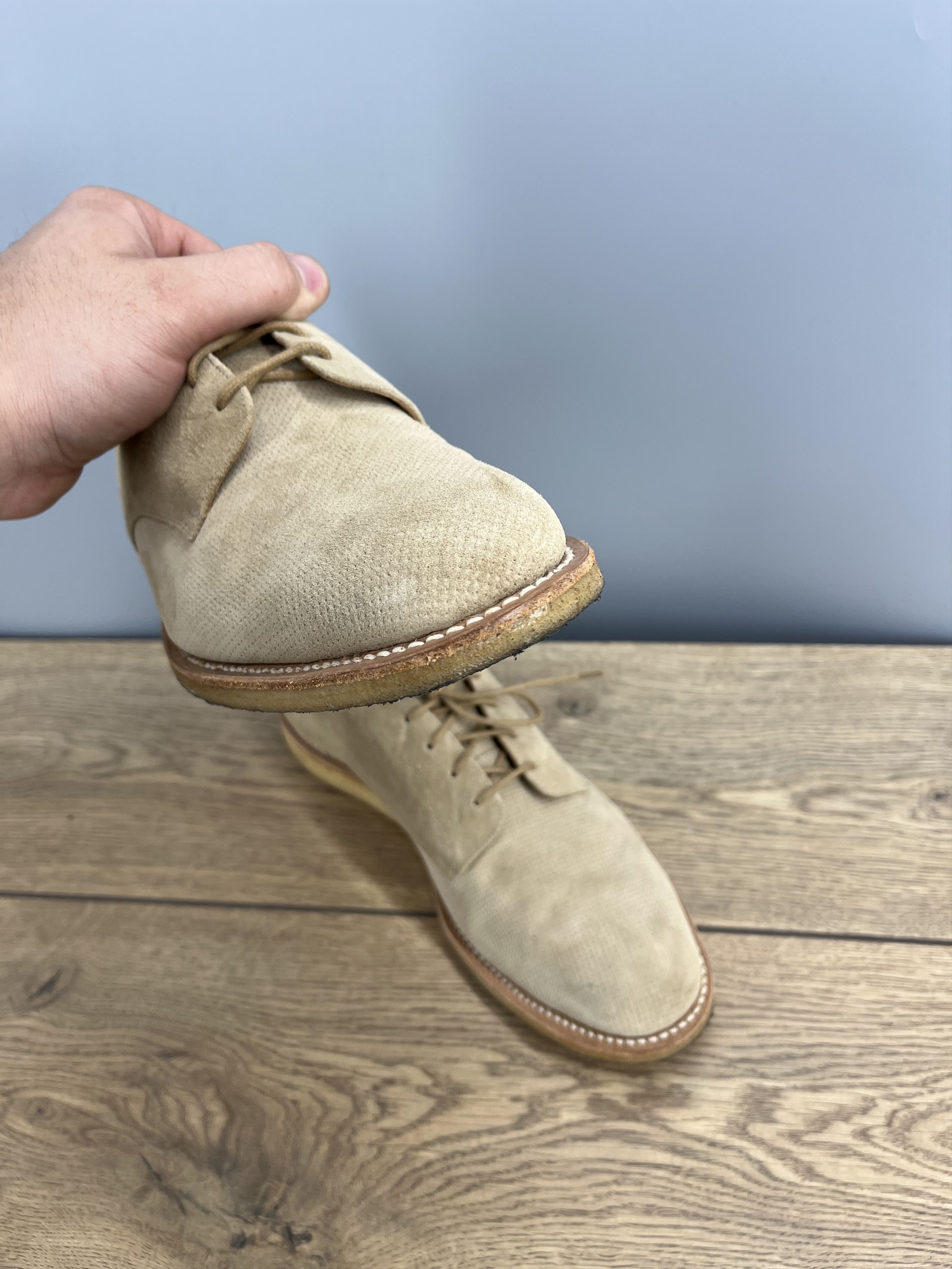 Richard James Richard James Savile Row Suede Derby Shoes Beige UK 9 Size US 9 / EU 42 - 10 Thumbnail