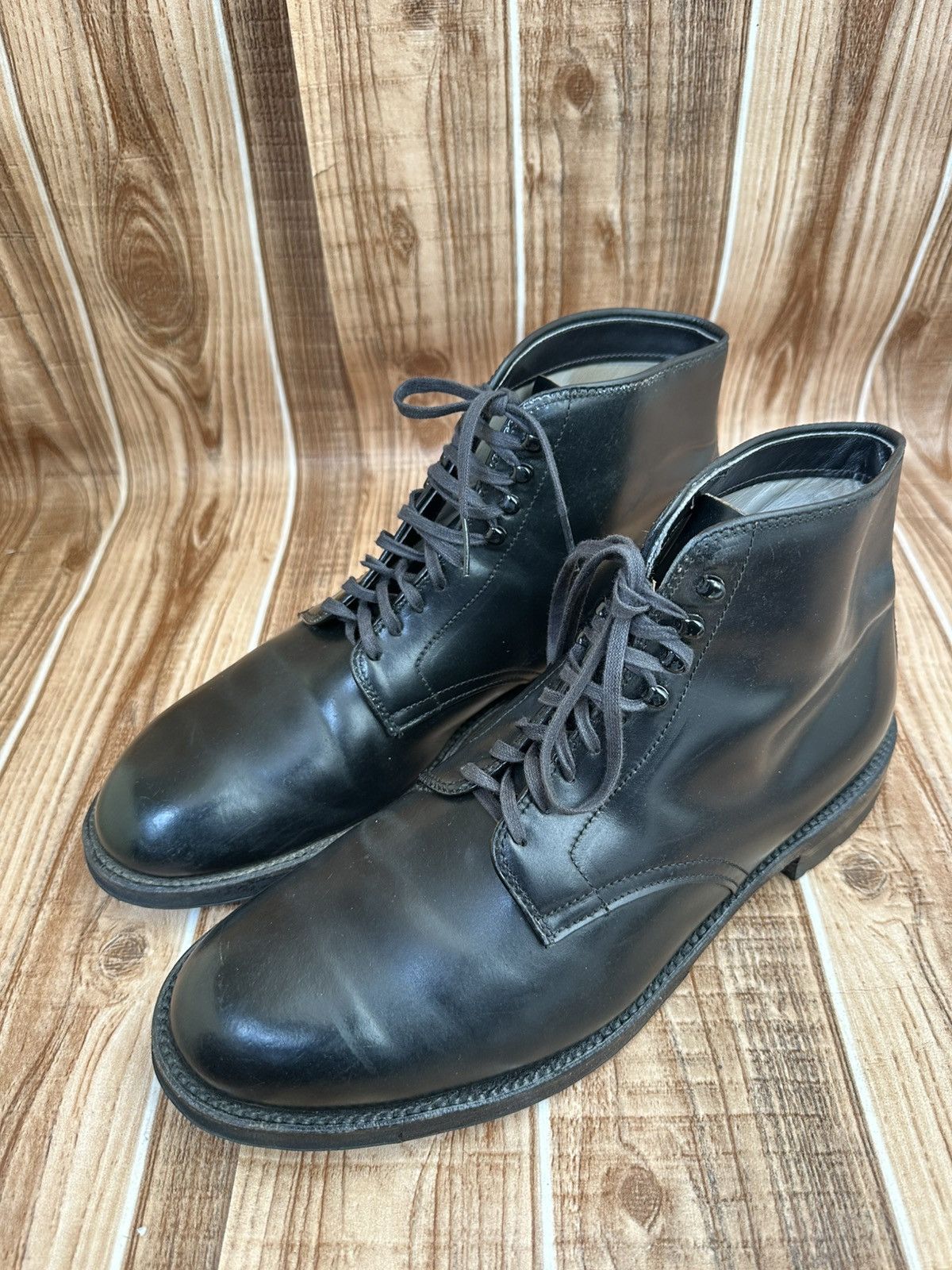 Alden Alden Black Shell Cordovan Leather Boots with Commando Sole Size US 10.5 / EU 43-44 - 5 Thumbnail