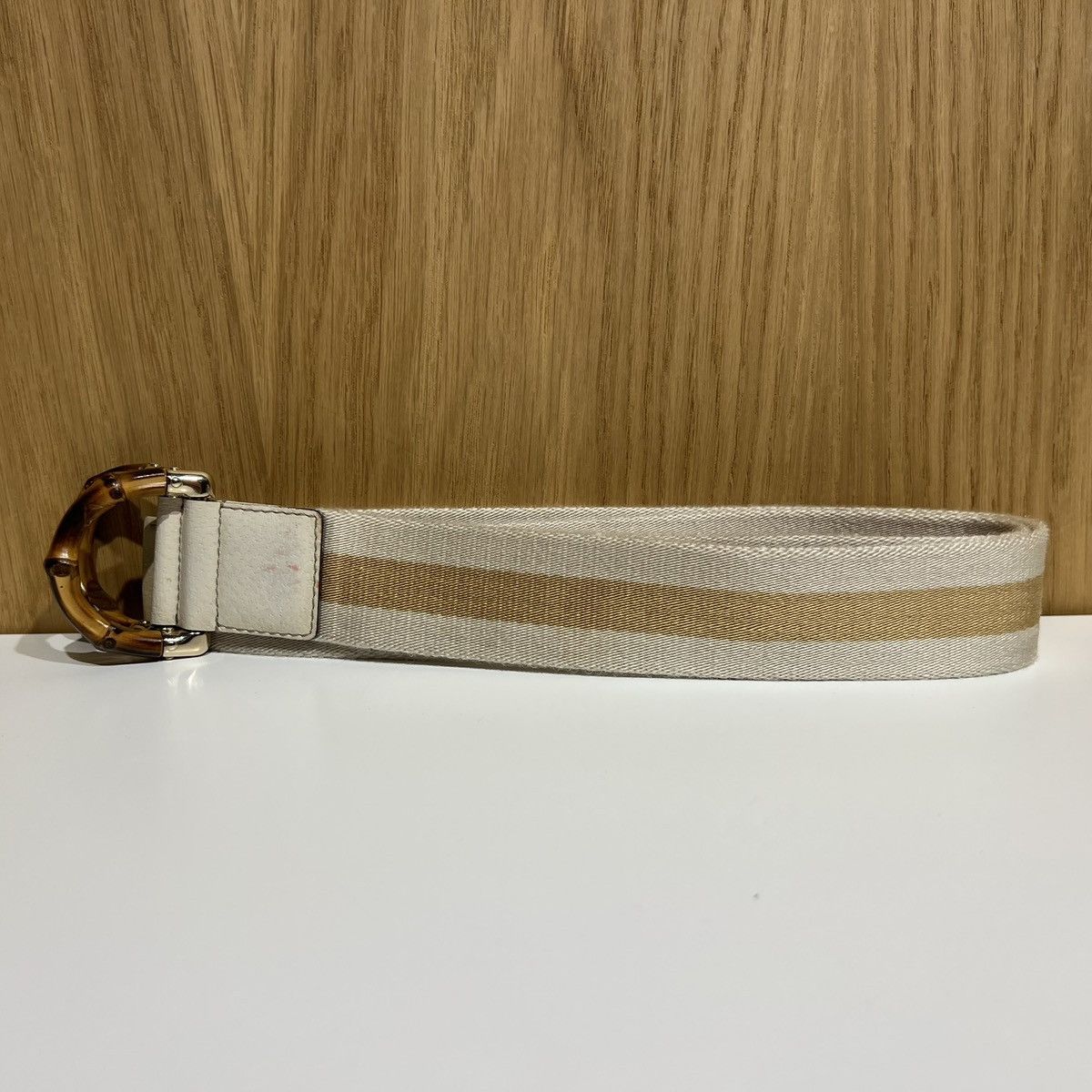 Gucci 🔹Gucci Bamboo Buckle Belt 138452 Size 38 - 2 Thumbnail