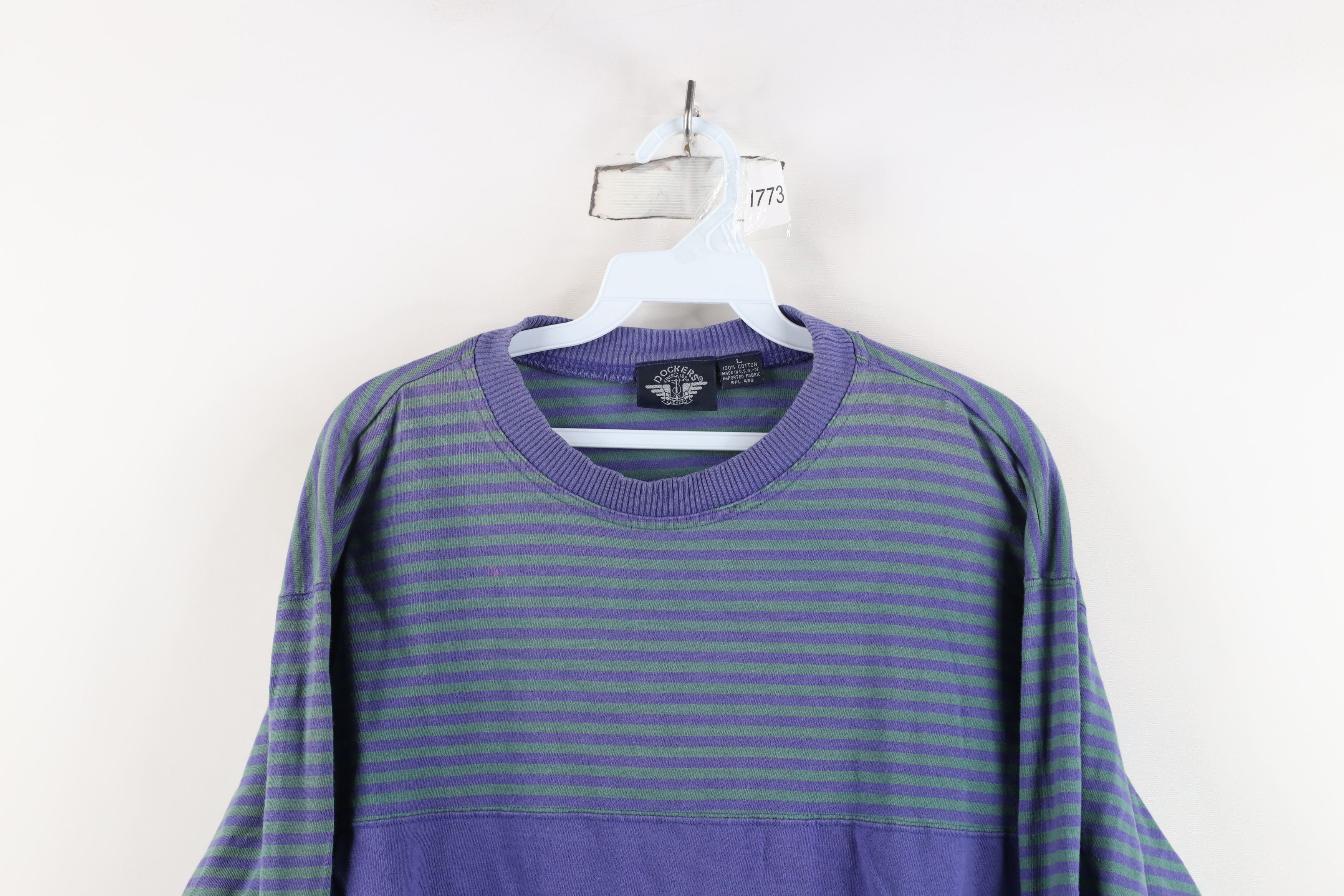 Vintage Vintage 90s Dockers x Levis Striped Long Sleeve T-Shirt USA Size US L / EU 52-54 / 3 - 2 Thumbnail