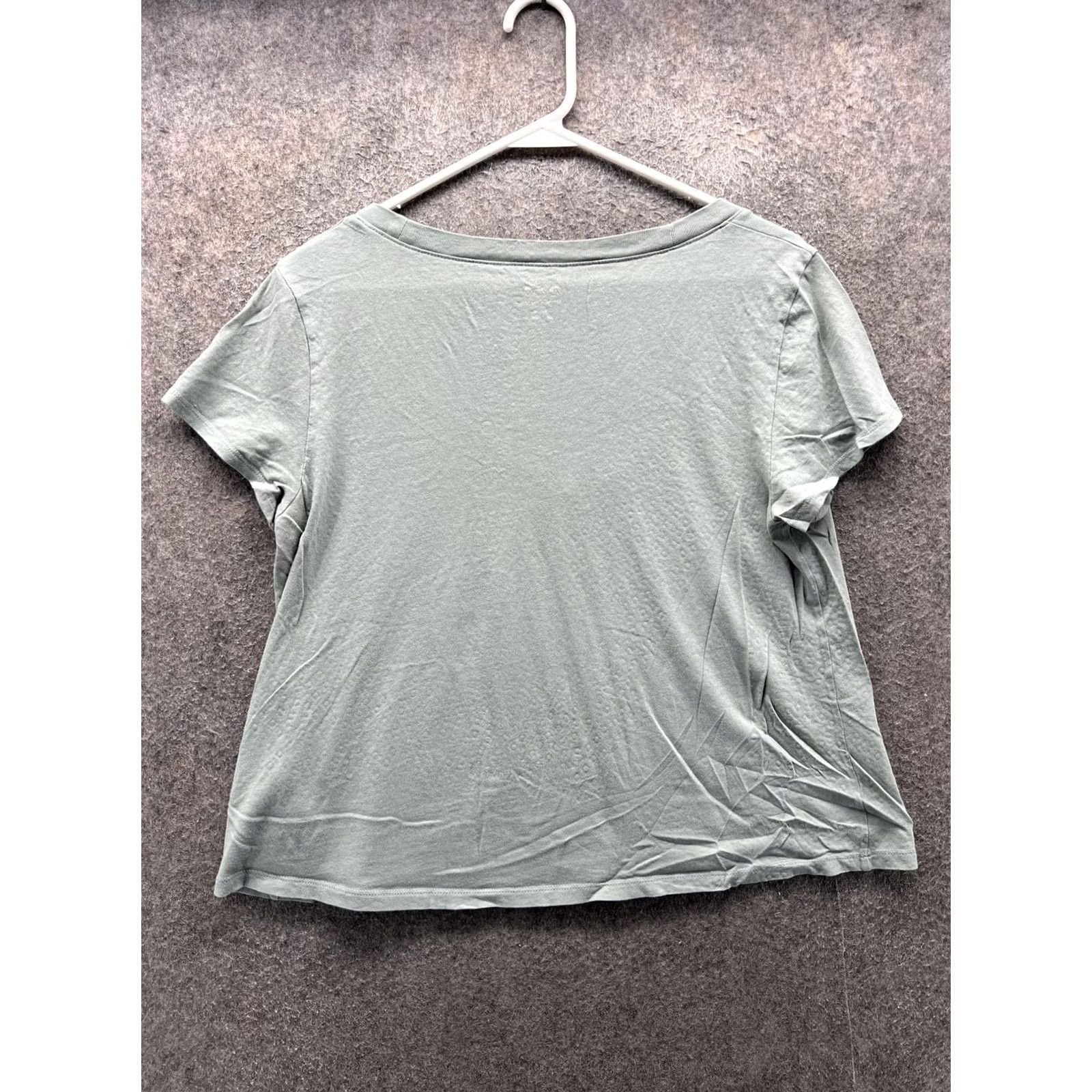 Madewell Madewell Shirt Womens Small Green Softfade Cotton V Neck Short Sleeve Jersey Top Size S / US 4 / IT 40 - 7 Thumbnail