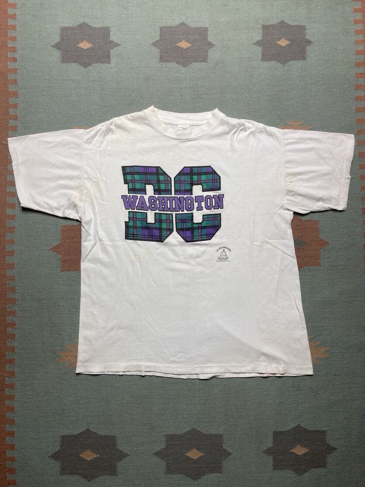 Vintage VTG 90s graphic t shirt Washington DC logo short hills XL Size US XL / EU 56 / 4 - 1 Thumbnail