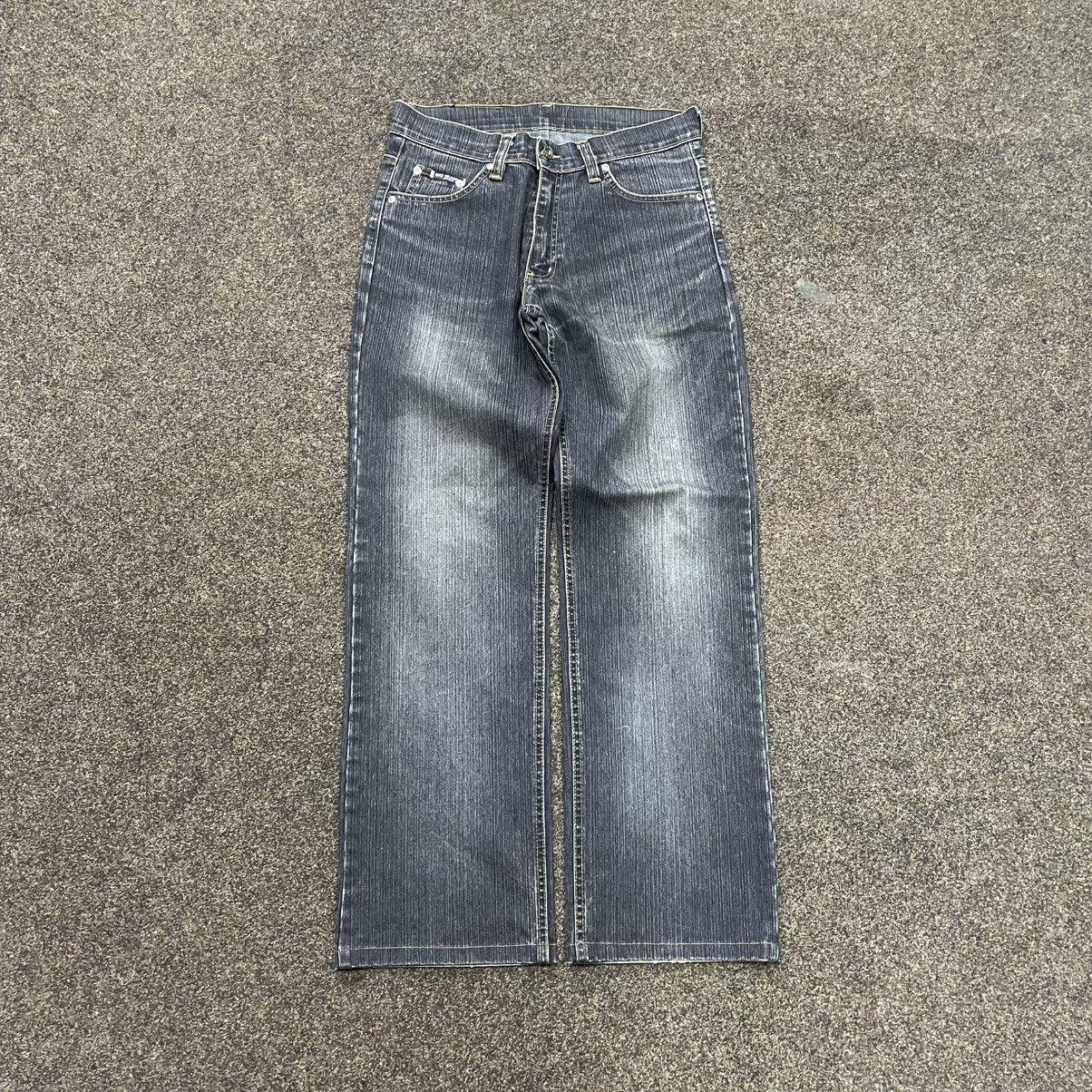 Vintage Vintage Y2K Baggy Wide Leg Faded Jeans Skater Distressed Size 32" / US 10 / IT 46 - 2 Thumbnail