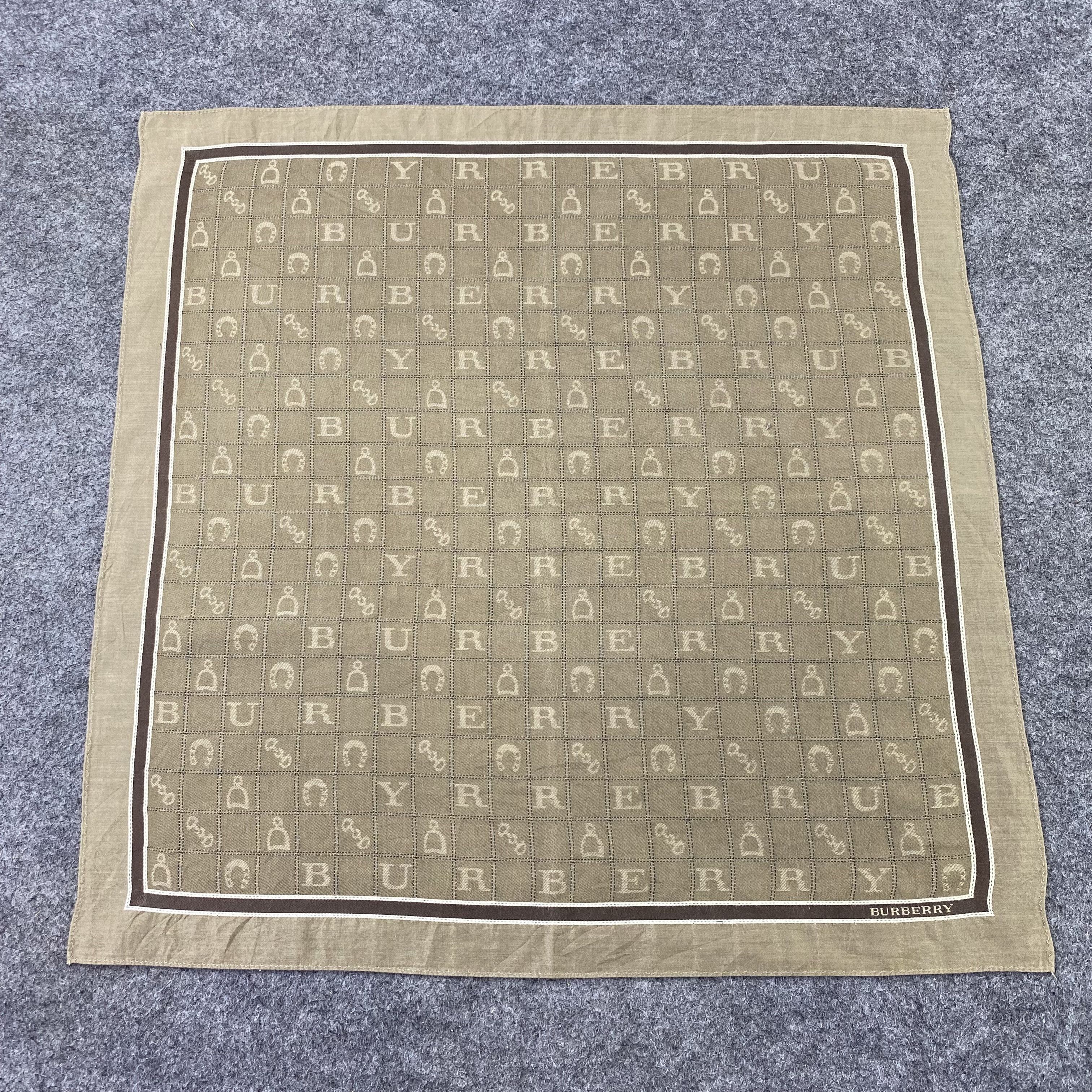 Burberry × Vintage Burberry Handkerchief / Bandana / Neckerchief-B1188 Size ONE SIZE - 3 Thumbnail