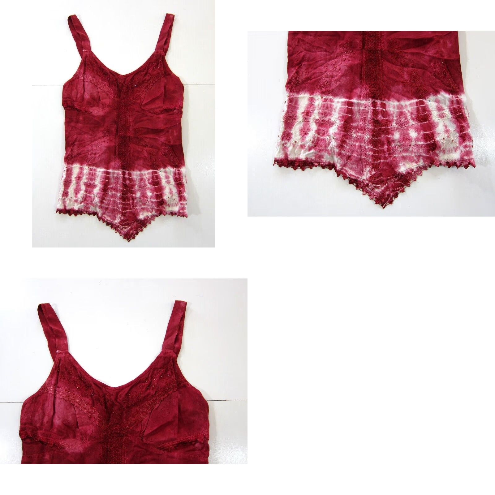 Vintage Vintage L.S.I. India 100% Rayon Beaded Embroidered Hippy Boho Tank Blouse Small Size S / US 4 / IT 40 - 8 Thumbnail