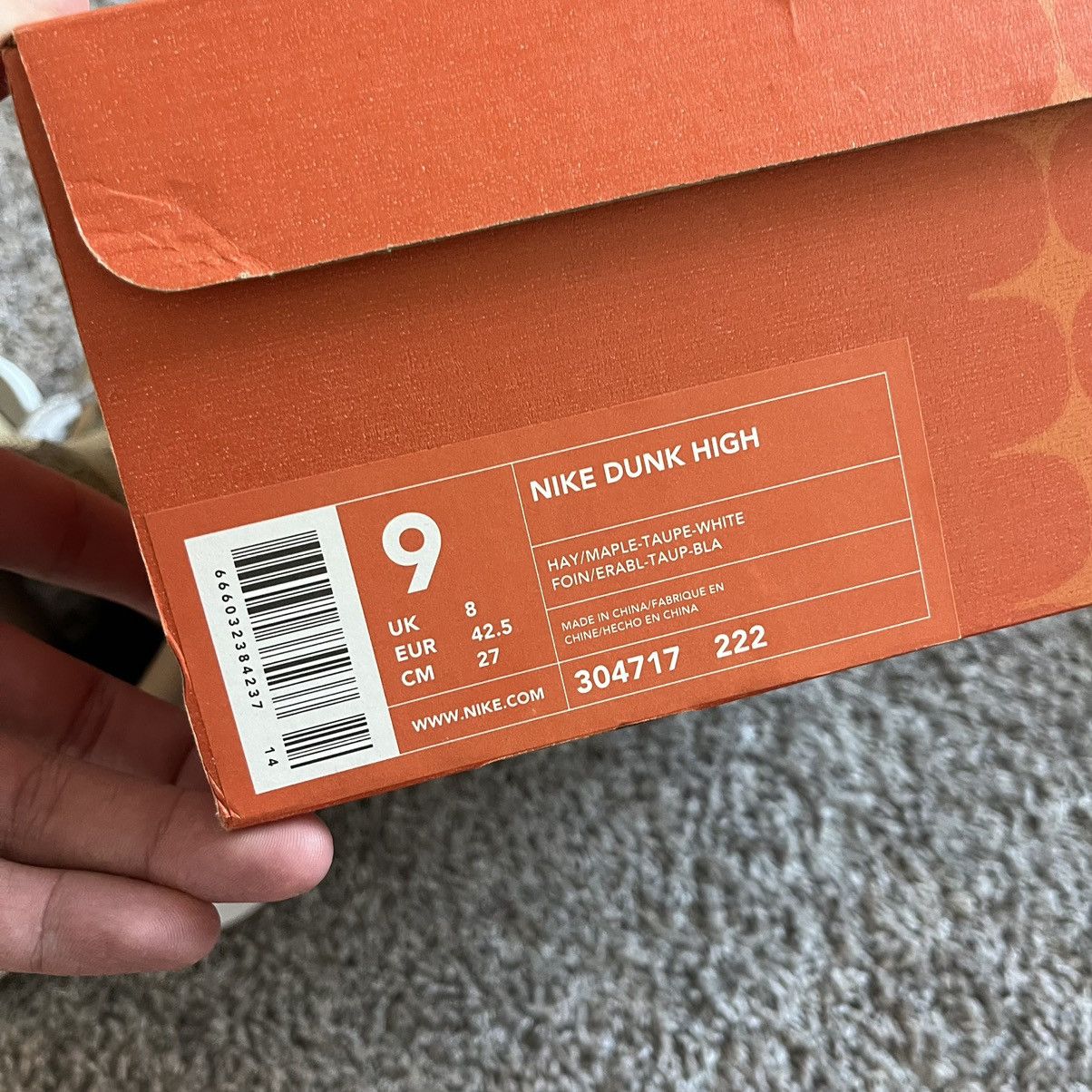 Nike 2003 Nike Dunk High Maple Taupe NEW Size 9 Size US 9 / EU 42 - 9 Thumbnail