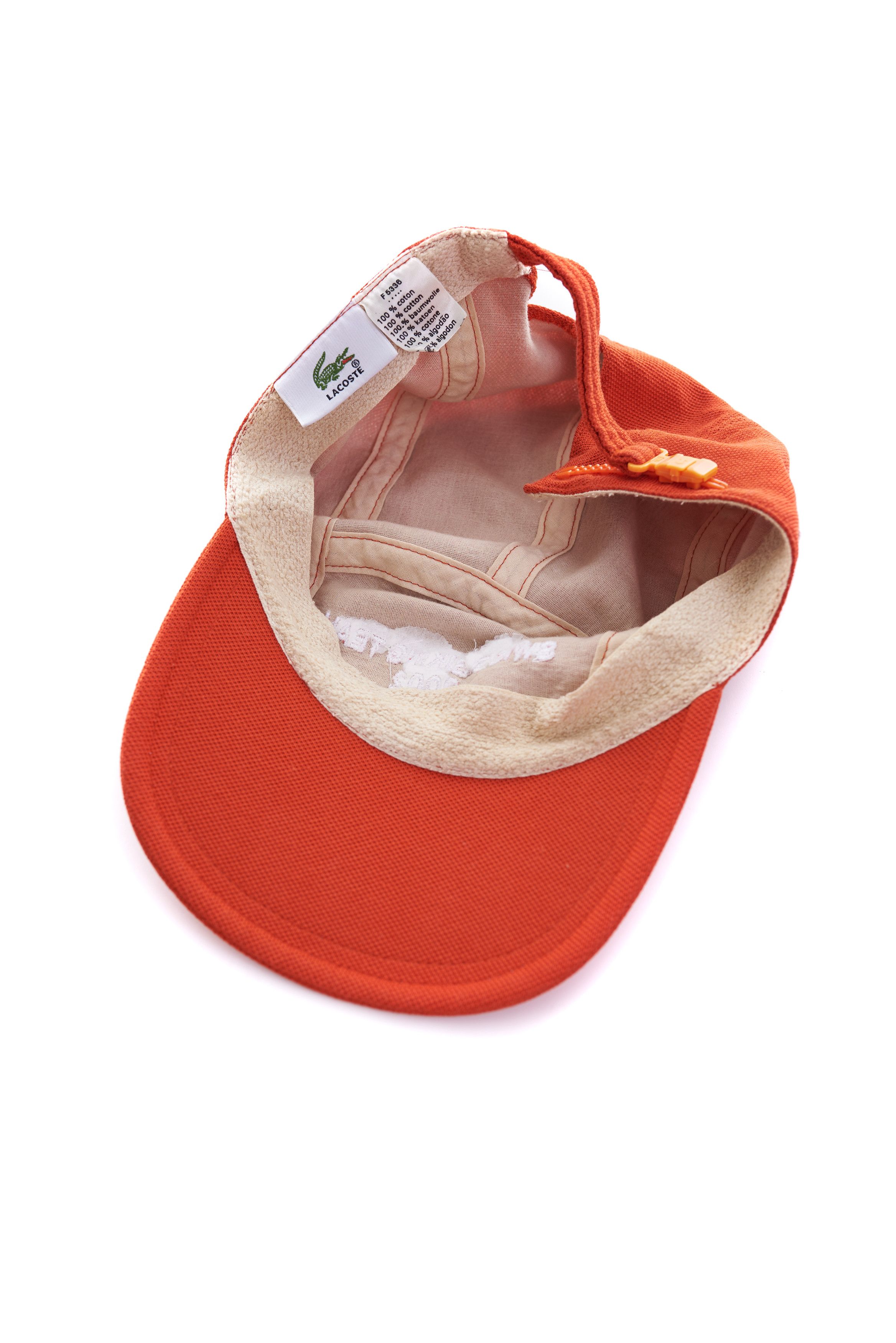 Lacoste Lacoste Vintage 5 Panel Cap Hat Size 3 Orange Rare Mens Hat Size ONE SIZE - 12 Thumbnail