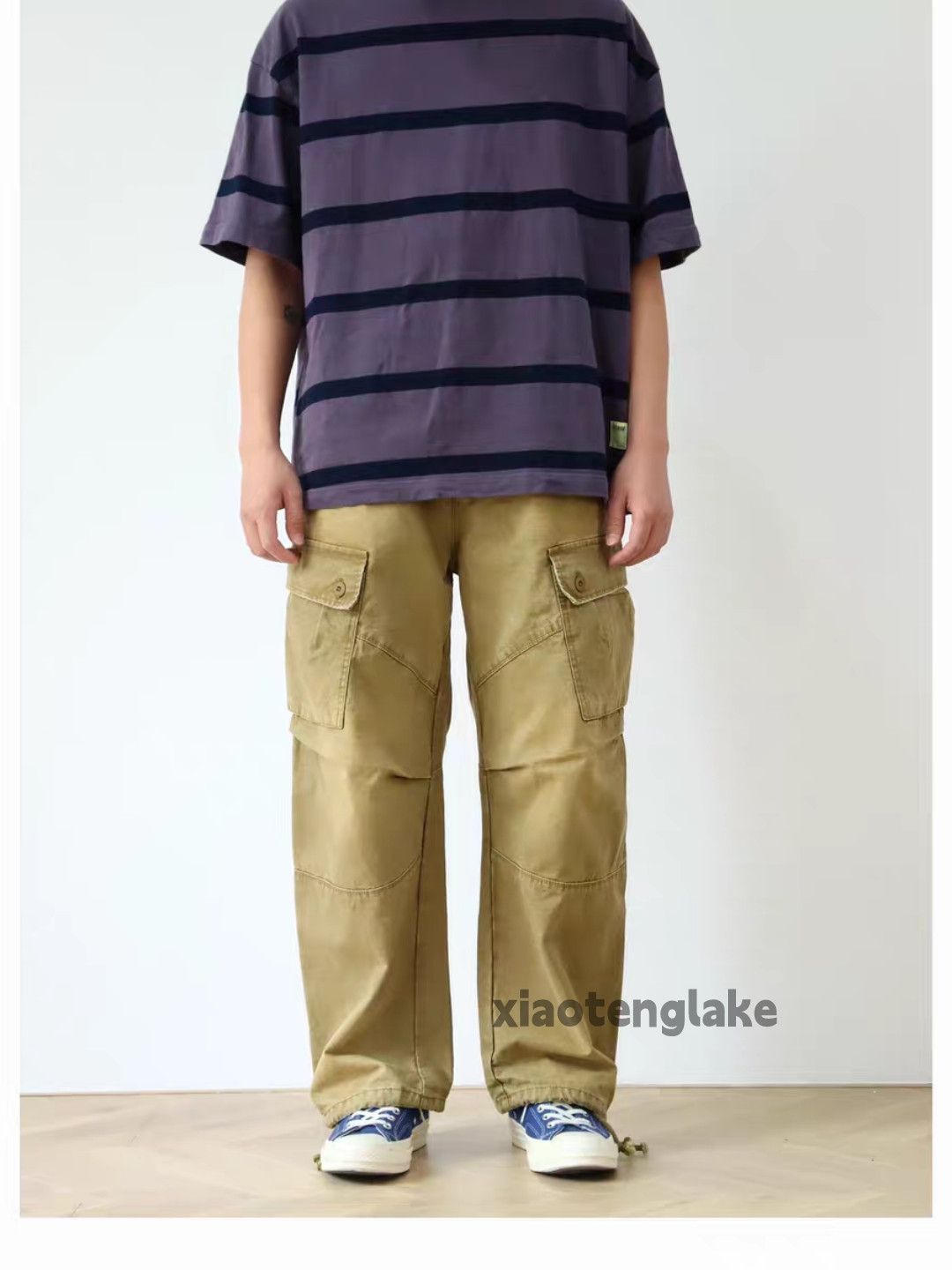 Vintage xz faded wide Leg military outdoor cargo pants Size US 36 / EU 52 - 3 Thumbnail
