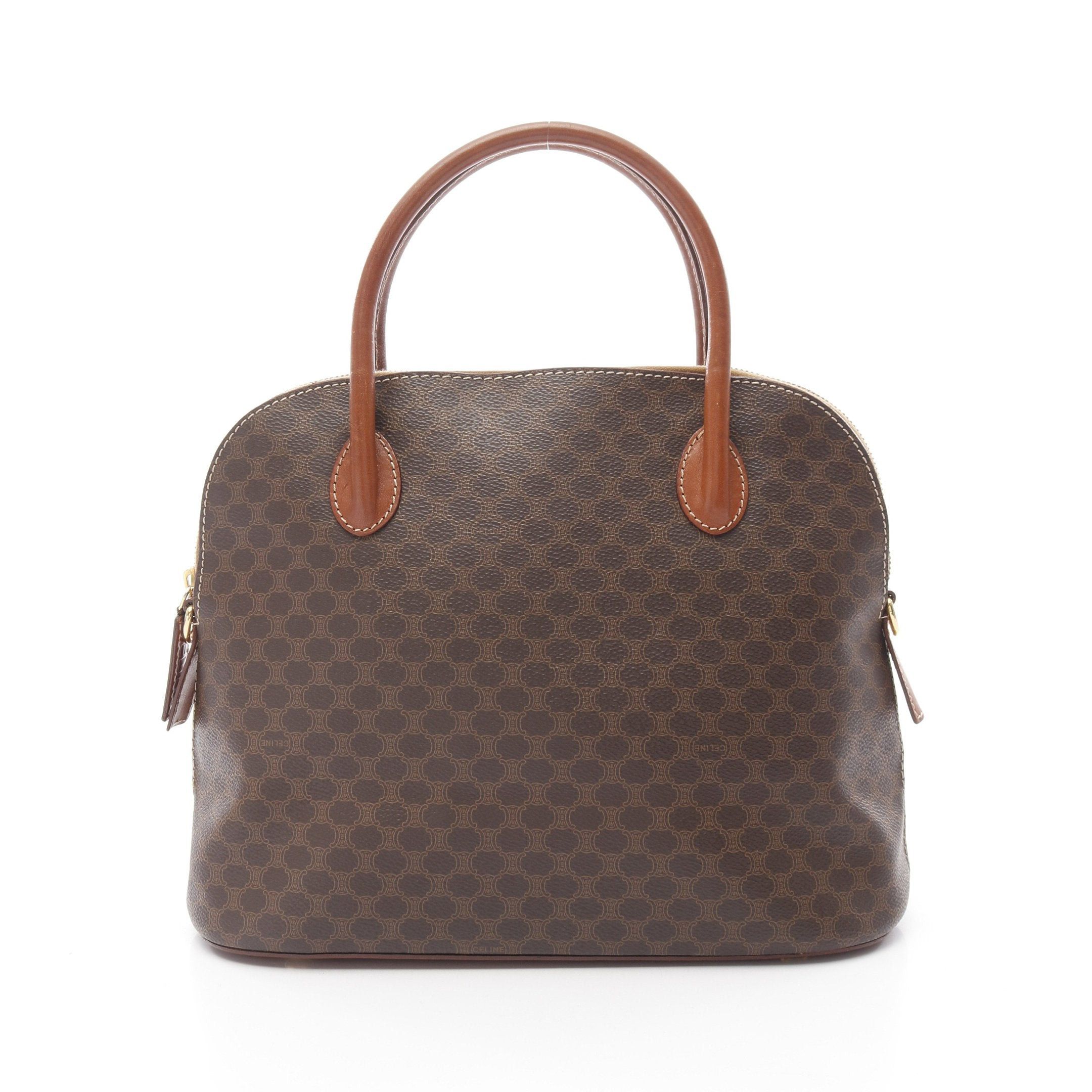 Celine Celine Macadam Handbag Leather Brown Dark Size ONE SIZE - 1 Thumbnail