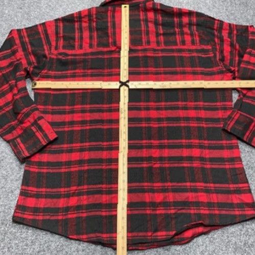 CO BTC Bay Trading Co Shirt Mens XL Red Black Plaid Flannel Button-Down Pocket Size US XL / EU 56 / 4 - 5 Thumbnail