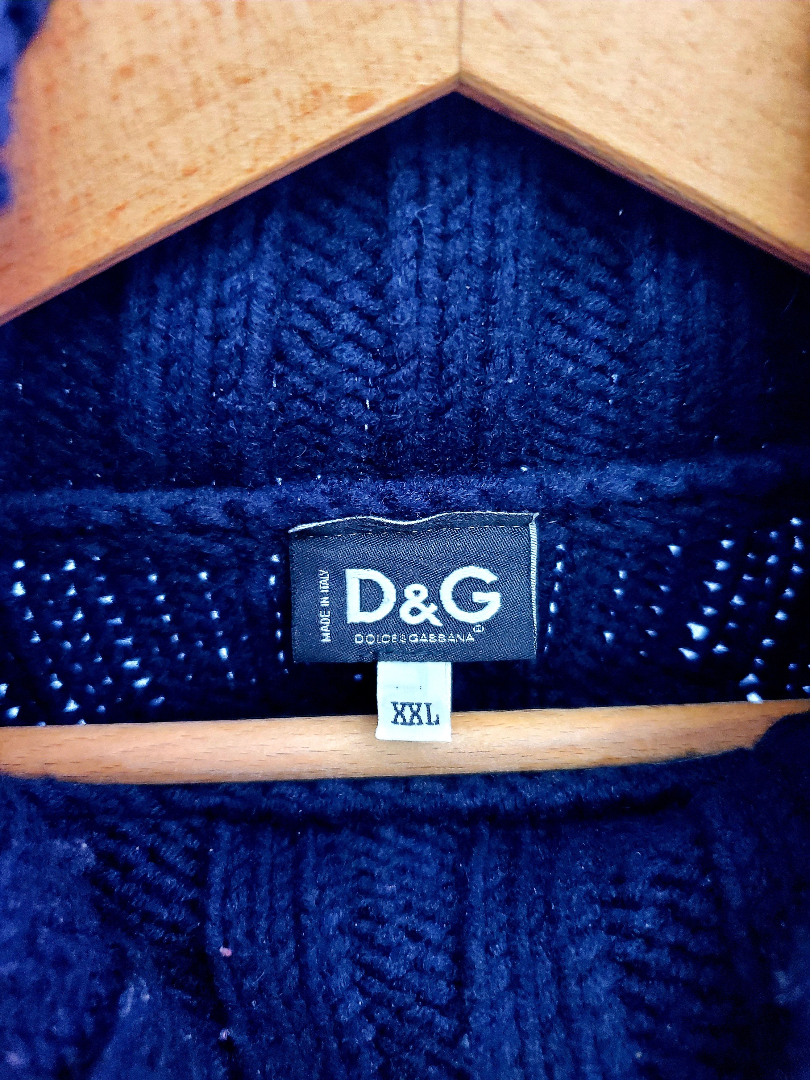 Dolce & Gabbana Dolce Gabbana Wool Turtleneck Navy Big Leather Patch Logo Size US L / EU 52-54 / 3 - 4 Thumbnail