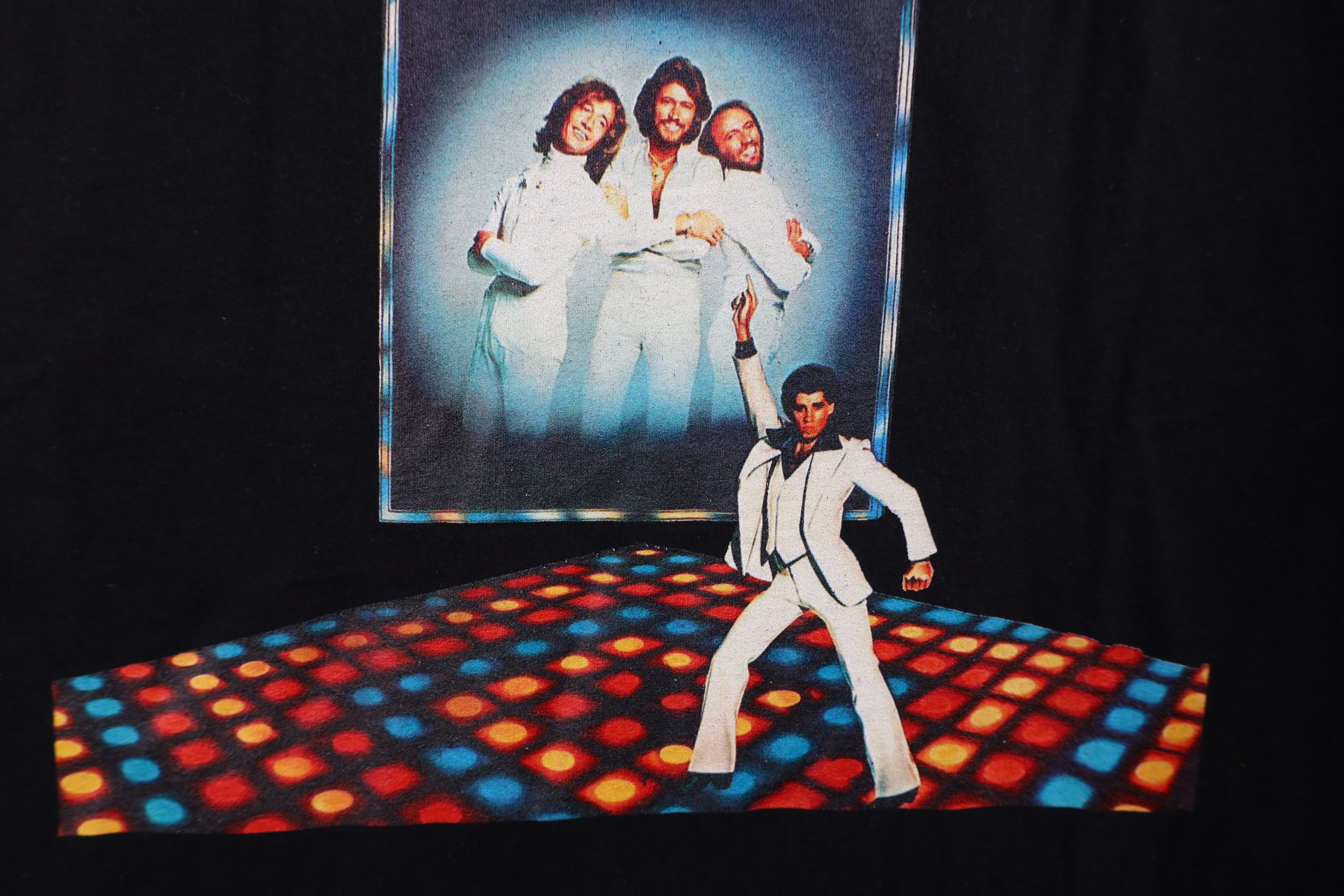 Vintage Vintage 90s Gees Saturday Night Fever Movie T-Shirt Black Size US XXL / EU 58 / 5 - 6 Thumbnail
