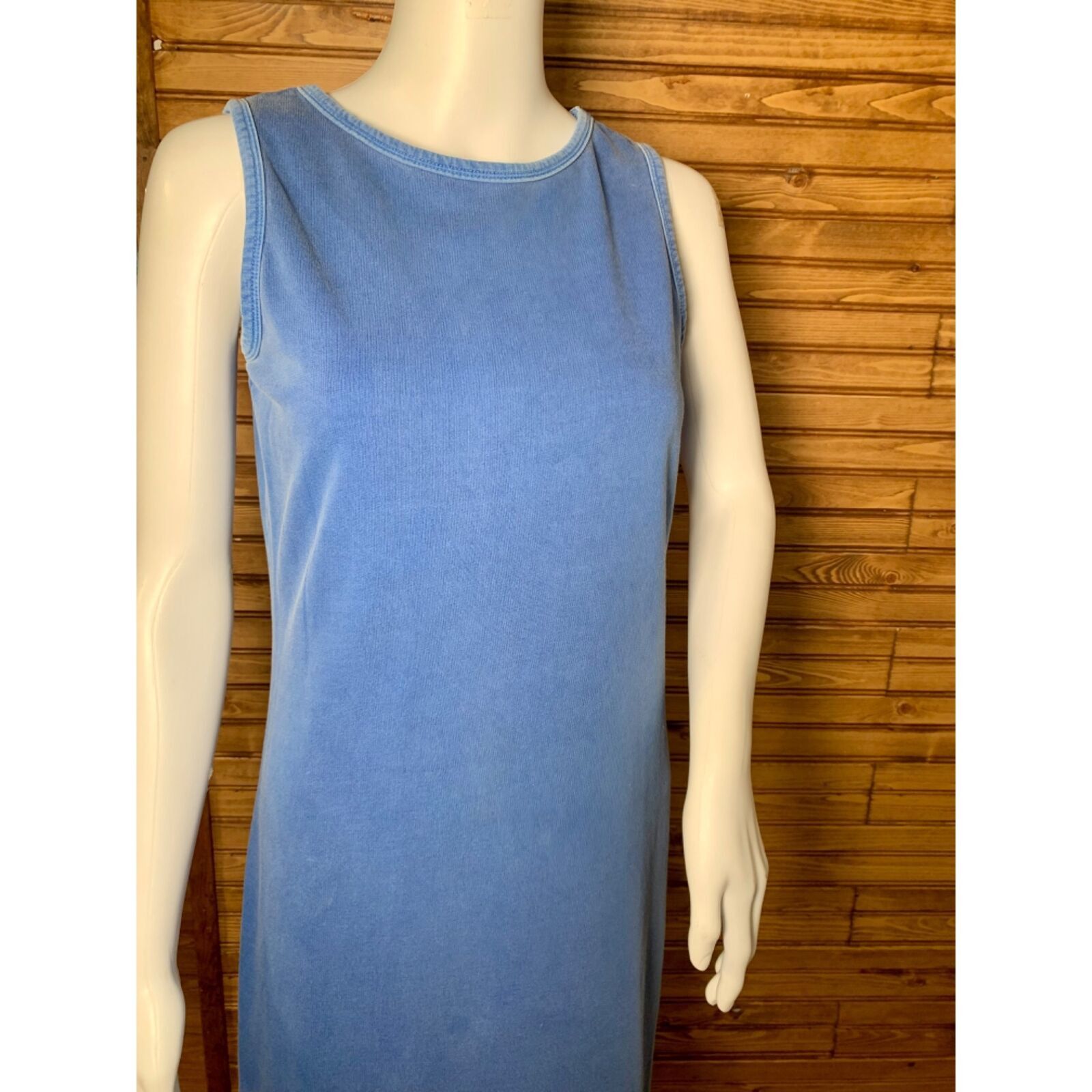 Other Vtg 90s Dusty Blue Marsh Landing Maxi Body Con Tshirt Dress Size S / US 4 / IT 40 - 14 Thumbnail