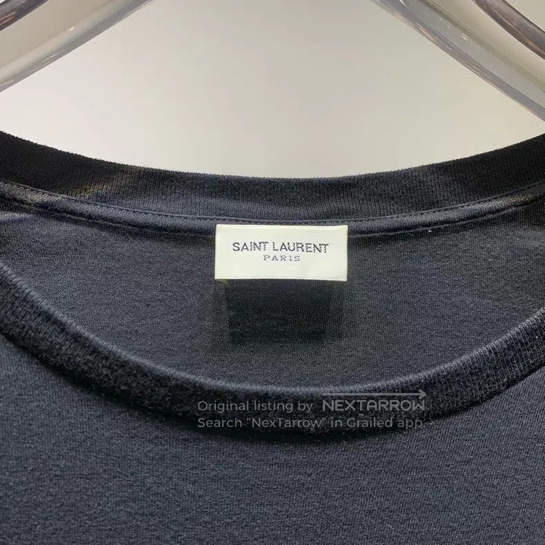 Saint Laurent Paris Saint Laurent Paris Chest Logo Printed Short Sleeve T-Shir Size US M / EU 48-50 / 2 - 8 Thumbnail