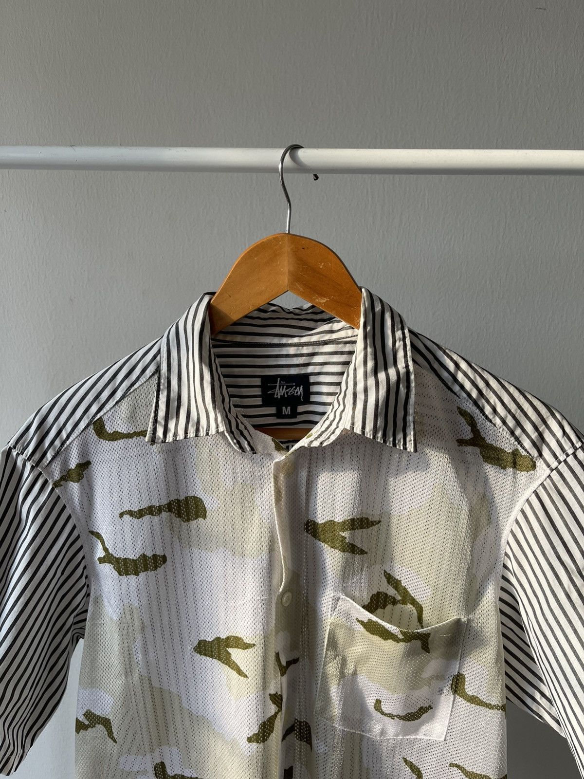 Stussy 90s Stussy Camo Mesh Button Shirt Size US M / EU 48-50 / 2 - 3 Thumbnail