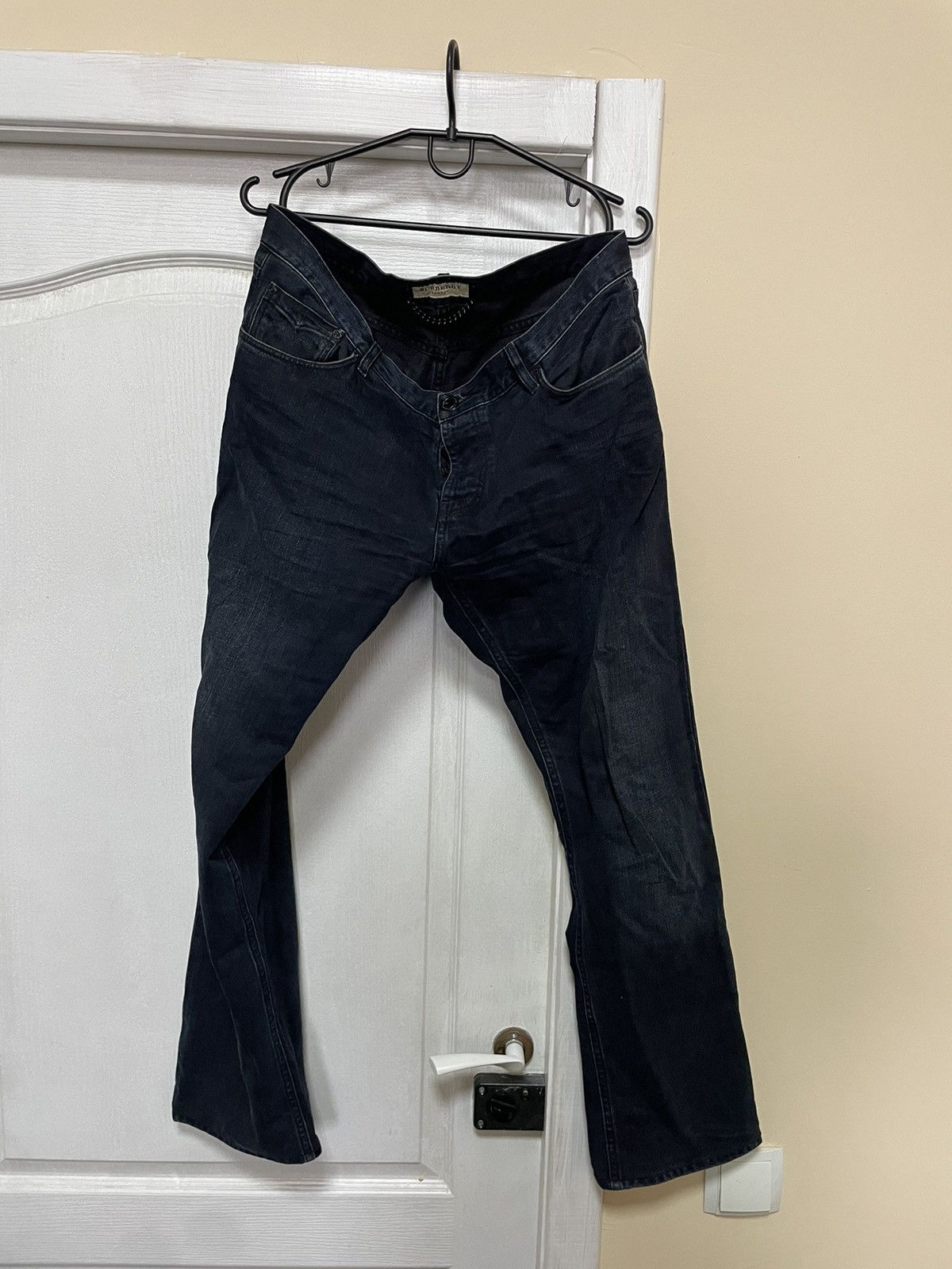 Burberry × Japanese Brand Burberry black Denim Jeans Pants old money brit nova check Size US 33 - 2 Thumbnail