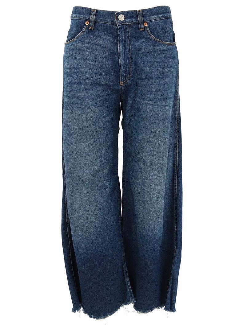 Gucci Gucci Washed embroidered wide-leg jeans Size 26" / US 2 / IT 38 - 2 Thumbnail