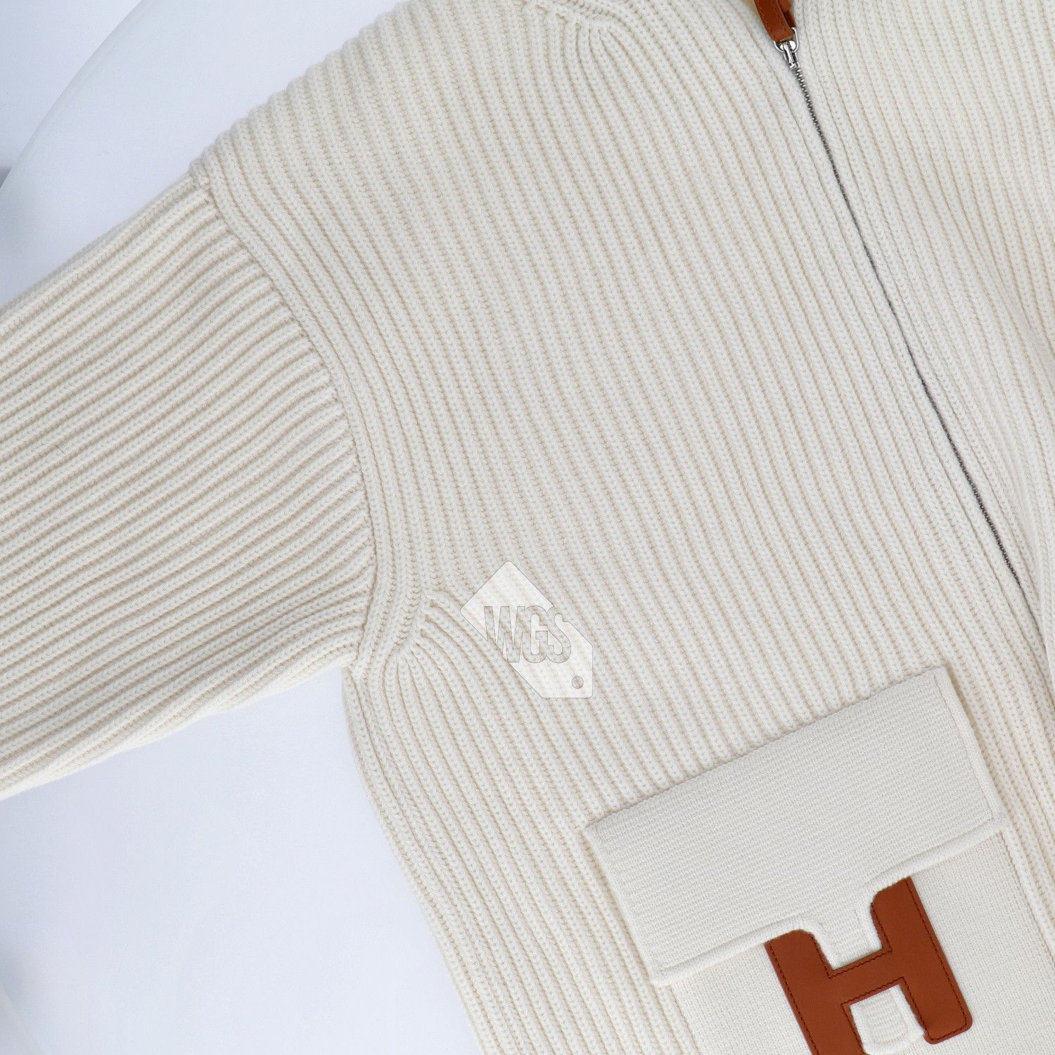 Hermes Hermes H Wool knit jacket Blanc Naturel Size 36 Size XS / US 0-2 / IT 36-38 - 13 Thumbnail