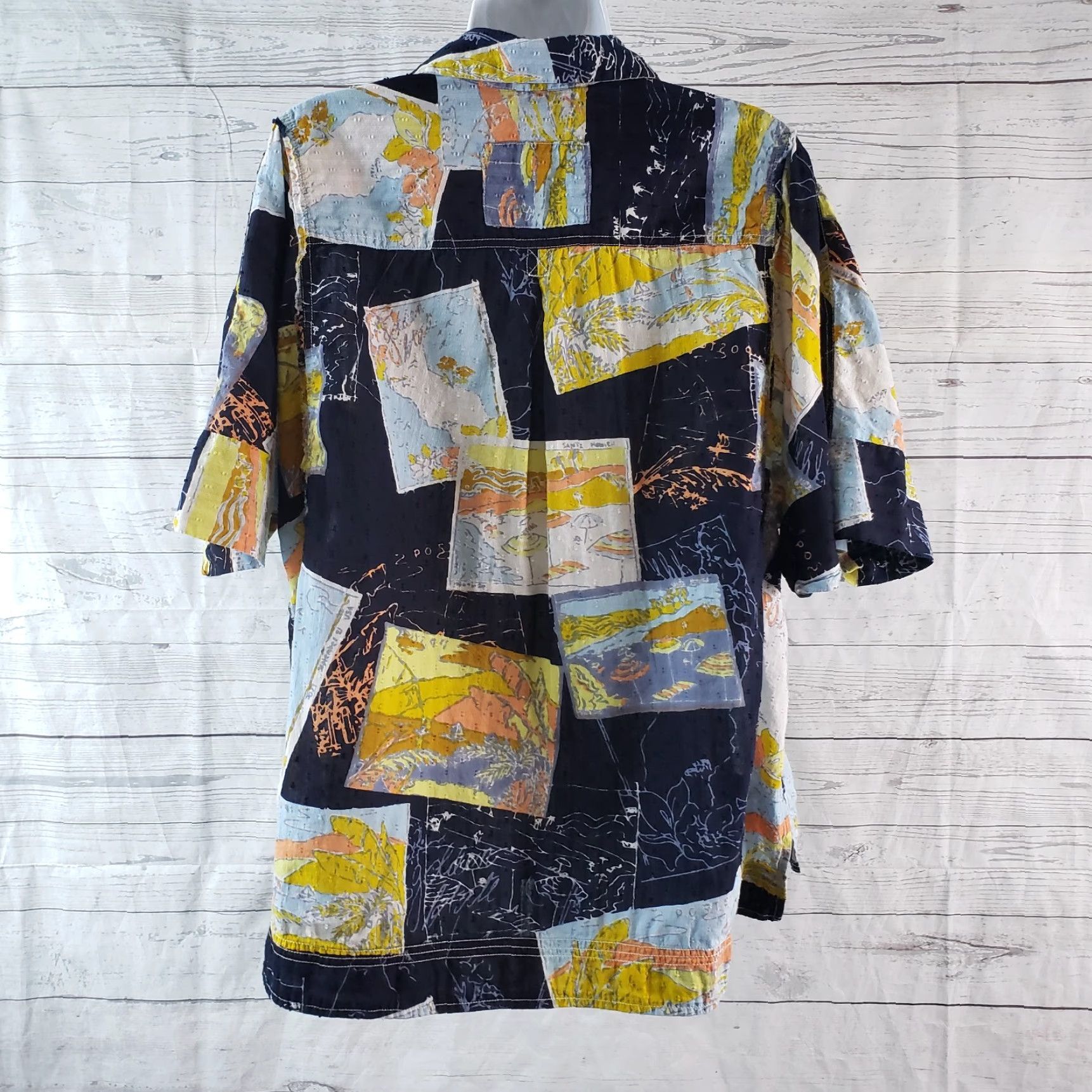 Vintage We The Free Womens Button-Front Shirt Sz S Oversized Cotton Blue Love Letters Size S / US 4 / IT 40 - 4 Thumbnail