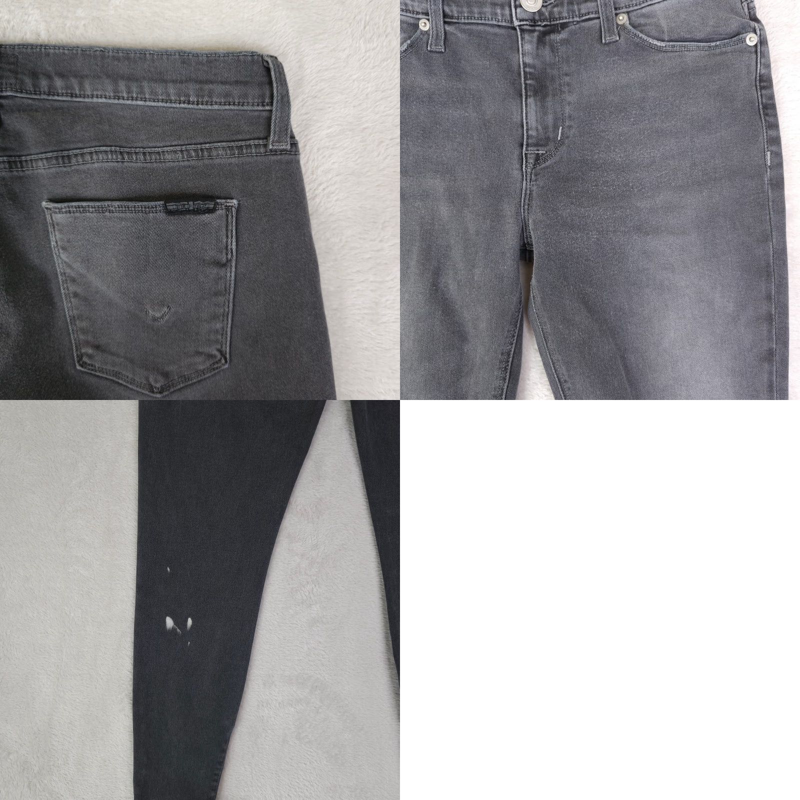 Hudson Hudson Jeans Womens 28 Gray Nico Mid Rise Crop Super Skinny Ankle Zip Stretch Jeans Size 28" / US 6 / IT 42 - 10 Thumbnail