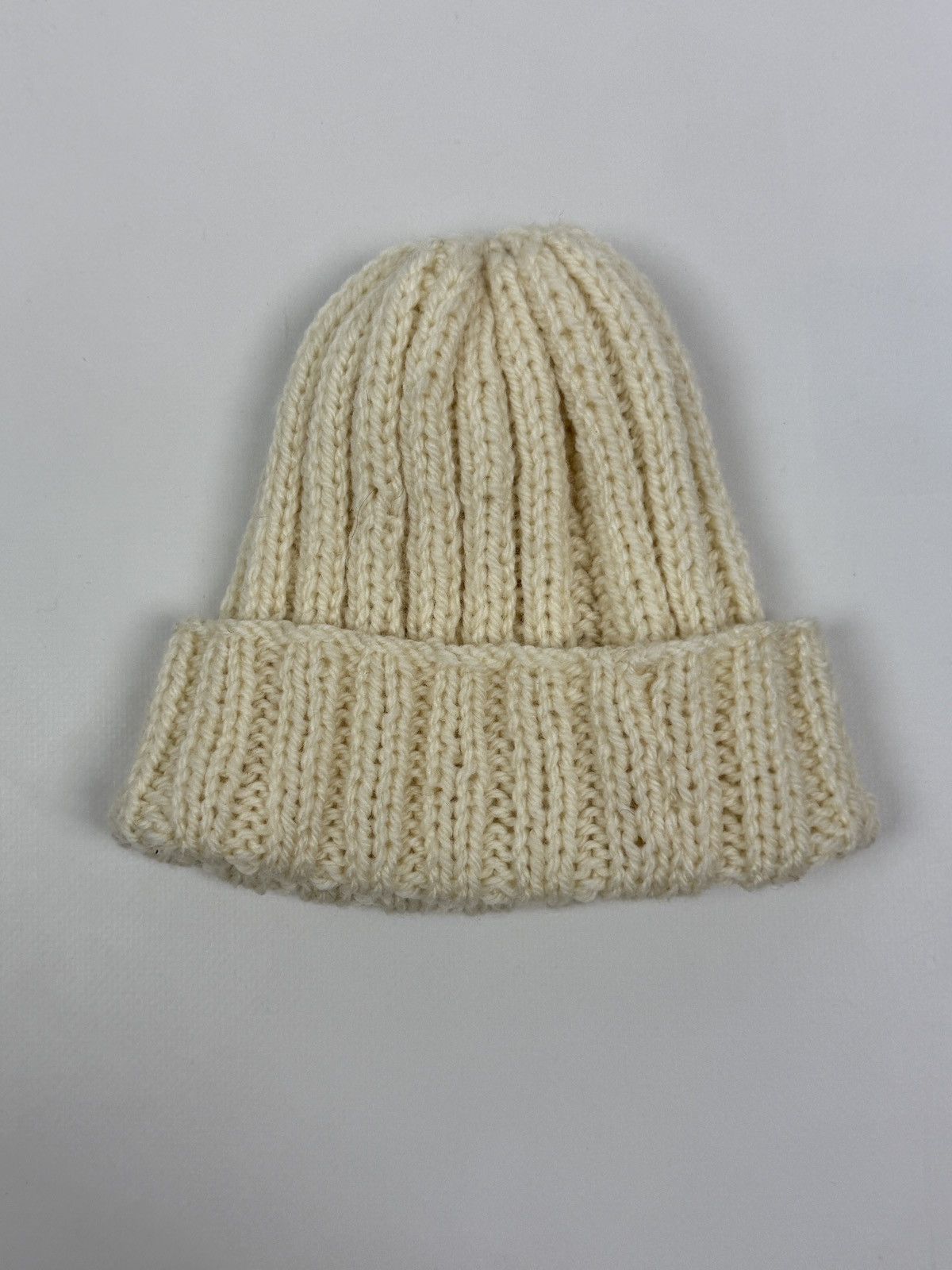 Vintage 60s 70s Vintage Aran Knit Fisherman Chunky Cuff Beanie Hat Size ONE SIZE - 5 Thumbnail