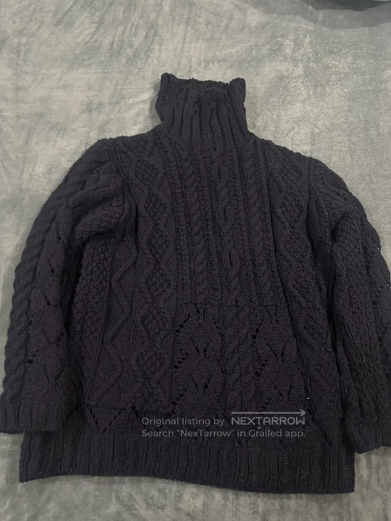 Yohji Yamamoto Yohji Yamamoto 2002aw blue hand-knitted turtleneck sweater Size US L / EU 52-54 / 3 - 1 Thumbnail