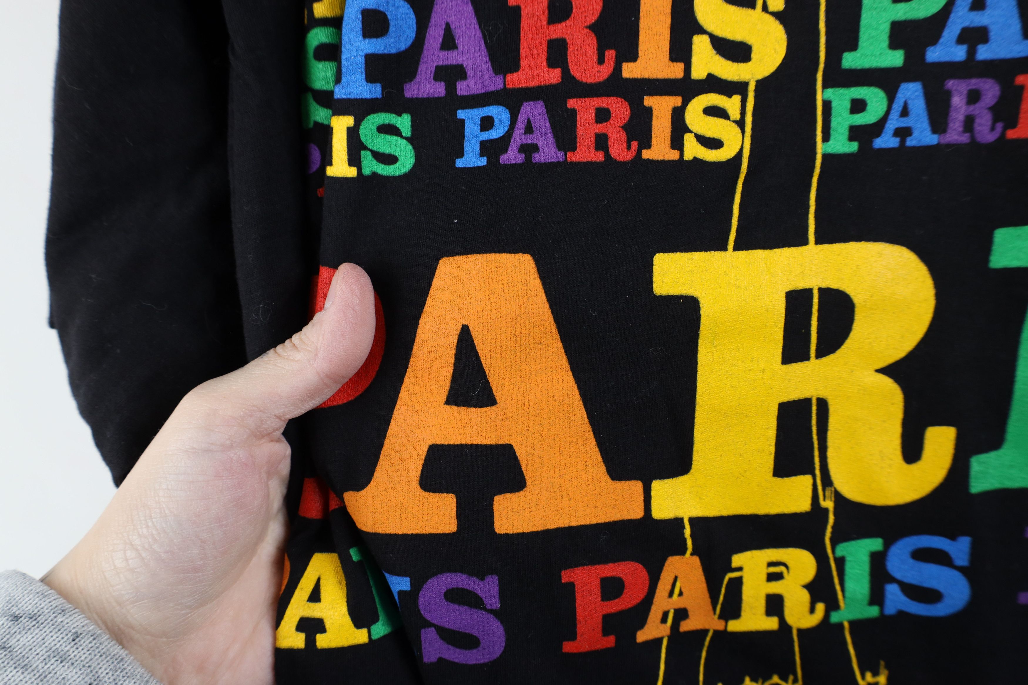 Vintage Vintage 90s Streetwear Rainbow Paris Eiffel Tower T-Shirt Size XXL / US 16-18 / IT 52-54 - 5 Thumbnail