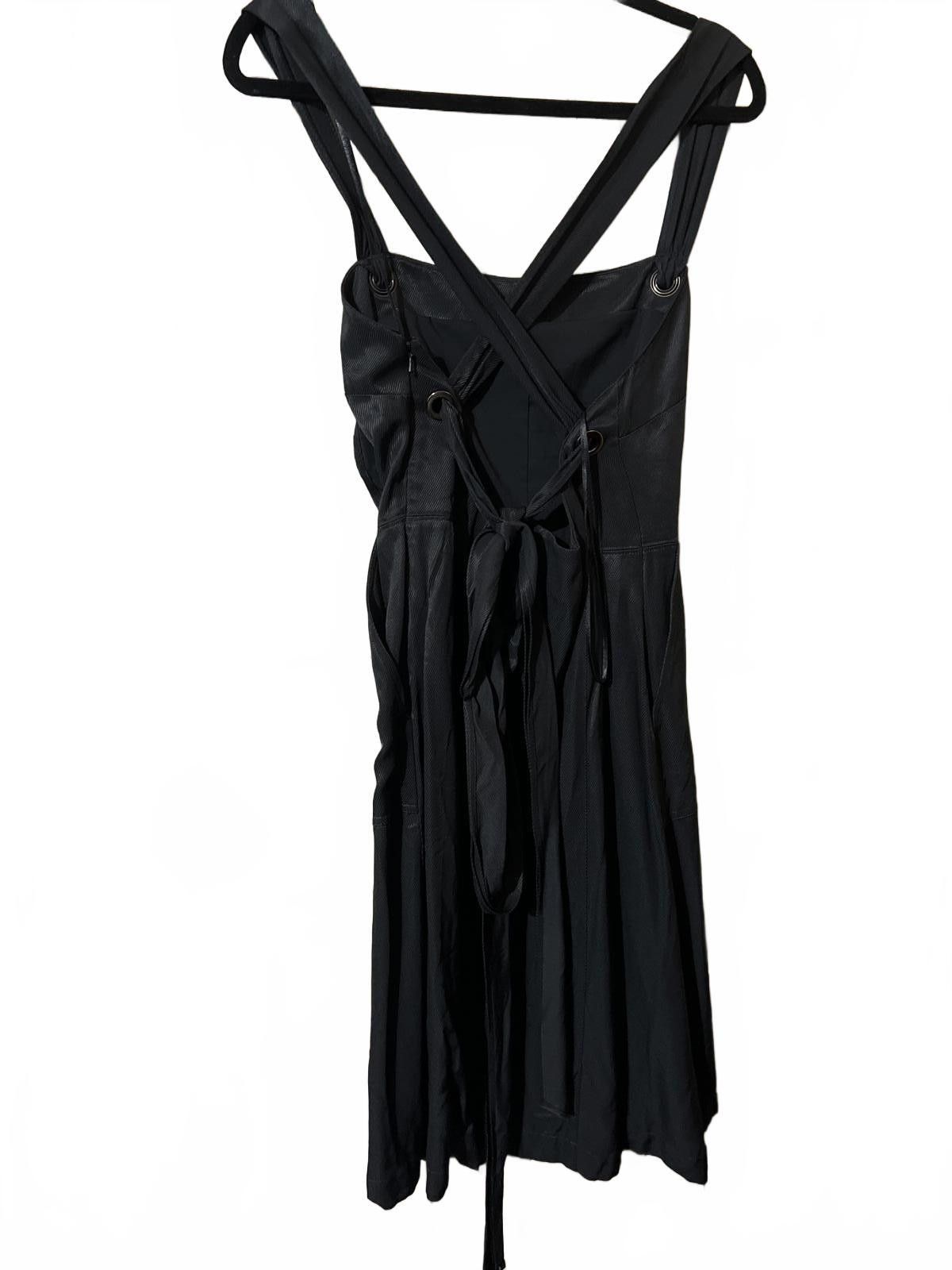 Banana Republic Banana Republic Heritage Black Midi Dress Waist Tie 2 Size XS / US 0-2 / IT 36-38 - 6 Thumbnail