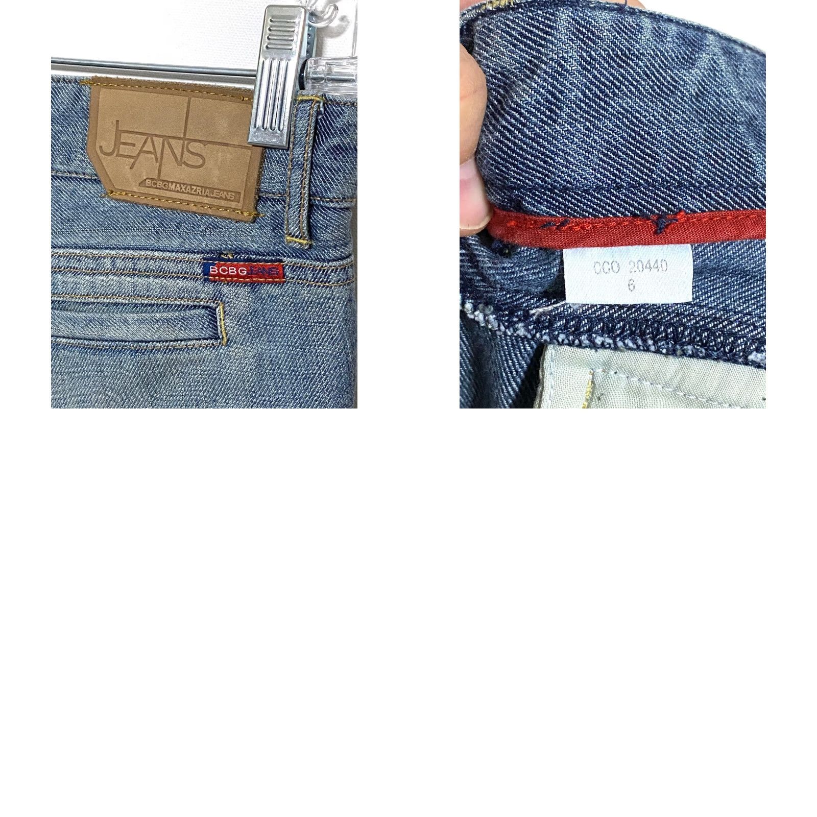 Bcbgmaxazria BCBGMAXAZRIA Jeans Flared Low Rise 6 Regular Women Denim 5-Pocket Blue Y2K Capsule Casual Slim Stretch Size 28" / US 6 / IT 42 - 8 Thumbnail