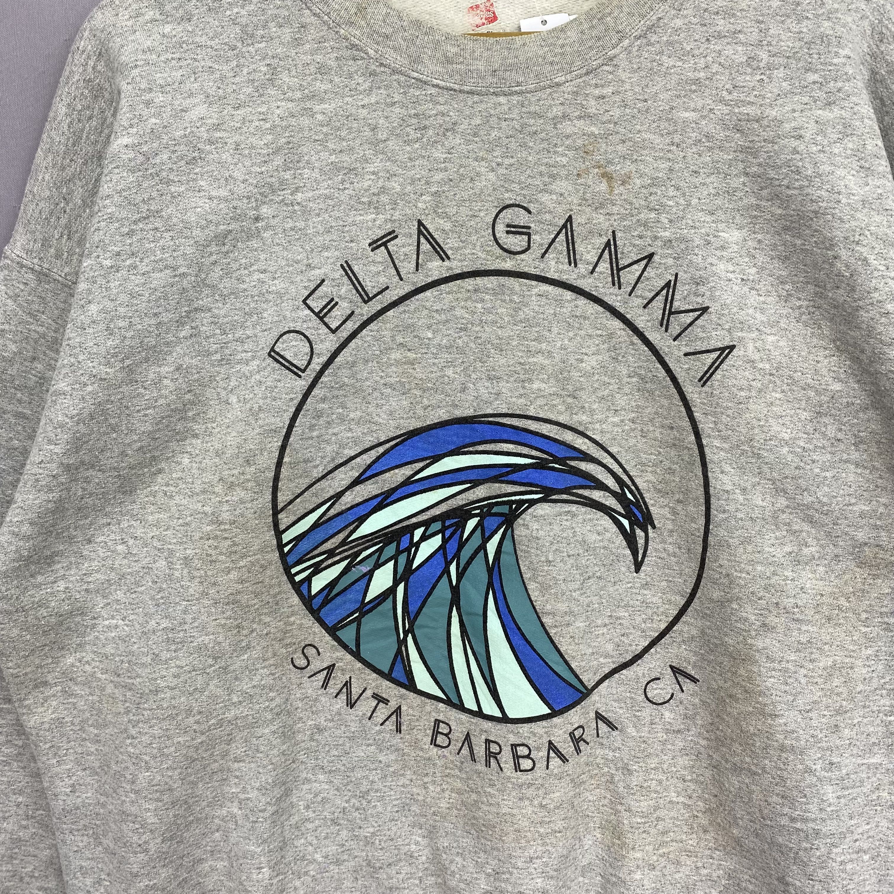 Vintage Delta Gamma Sweater 90s Surfwear Style Sweatshirt