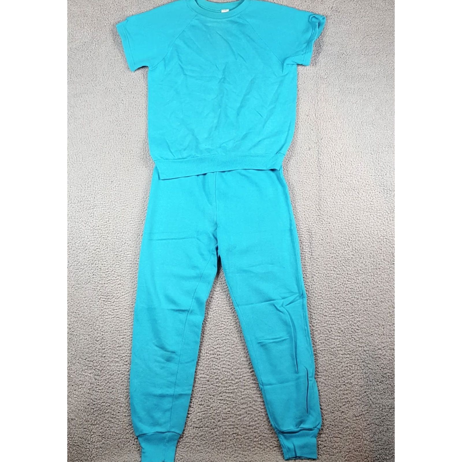 Vintage Vintage 80s Pannill Tracksuit Women M Blue 2 Piece Crewneck Sweatshirt Sweatpants Set Gym Workout 4 Size 32" / US 10 / IT 46 - 2 Thumbnail