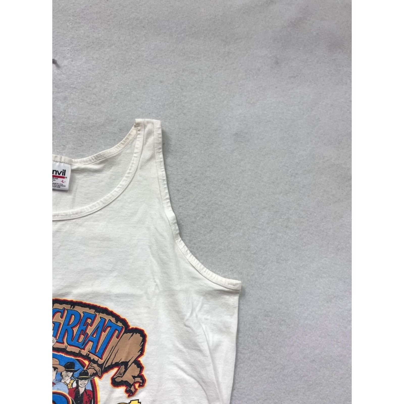 Anvil VINTAGE 1998 WF Fest Tank Top Anvil Mens L White Feelin Great #8876 Size US L / EU 52-54 / 3 - 4 Thumbnail