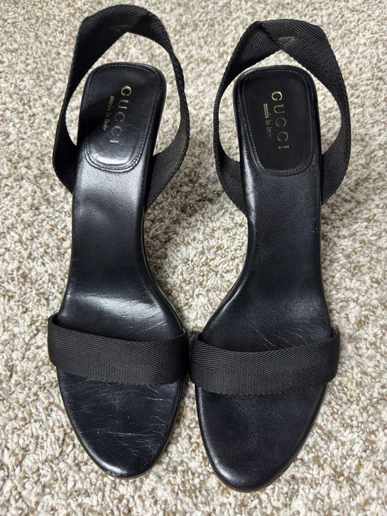 Gucci Gucci Black Ankle Tie High Heels - Size 9.5 Size US 9.5 / IT 39.5 - 1 Thumbnail